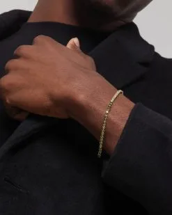 NXS 3mm Tennis Gradient Bracelet Green/Gold