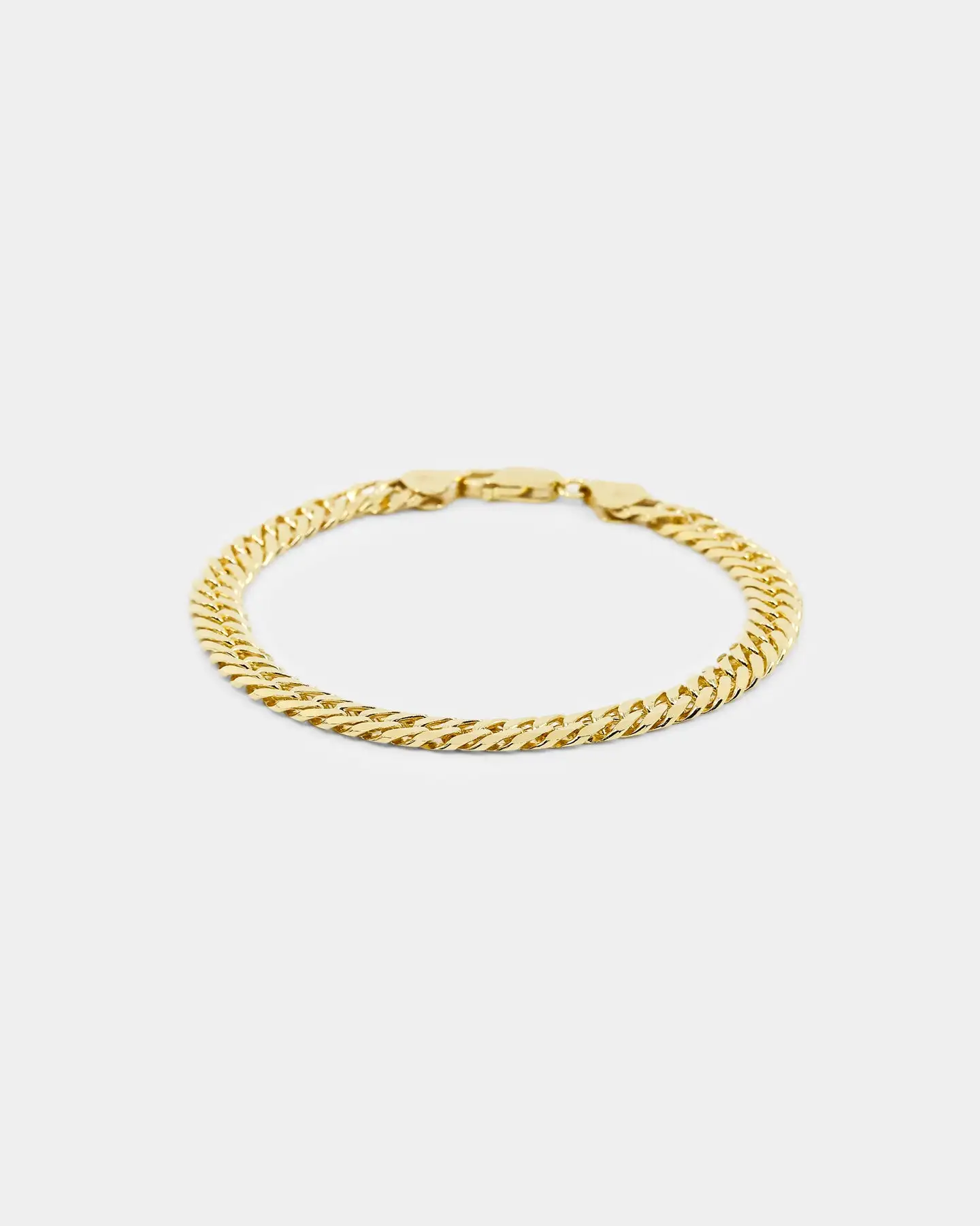 House Of Auric 6.4mm Double Curb Bracelet 18k Gold Vermeil - Image 2