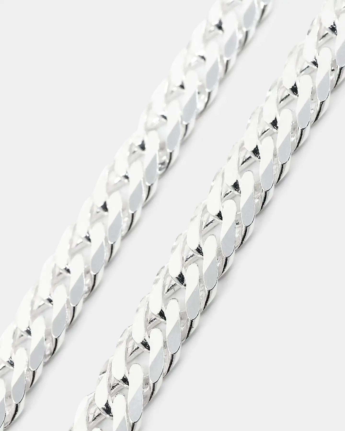 House Of Auric 6.4mm Double Curb Bracelet Sterling Silver - Image 3