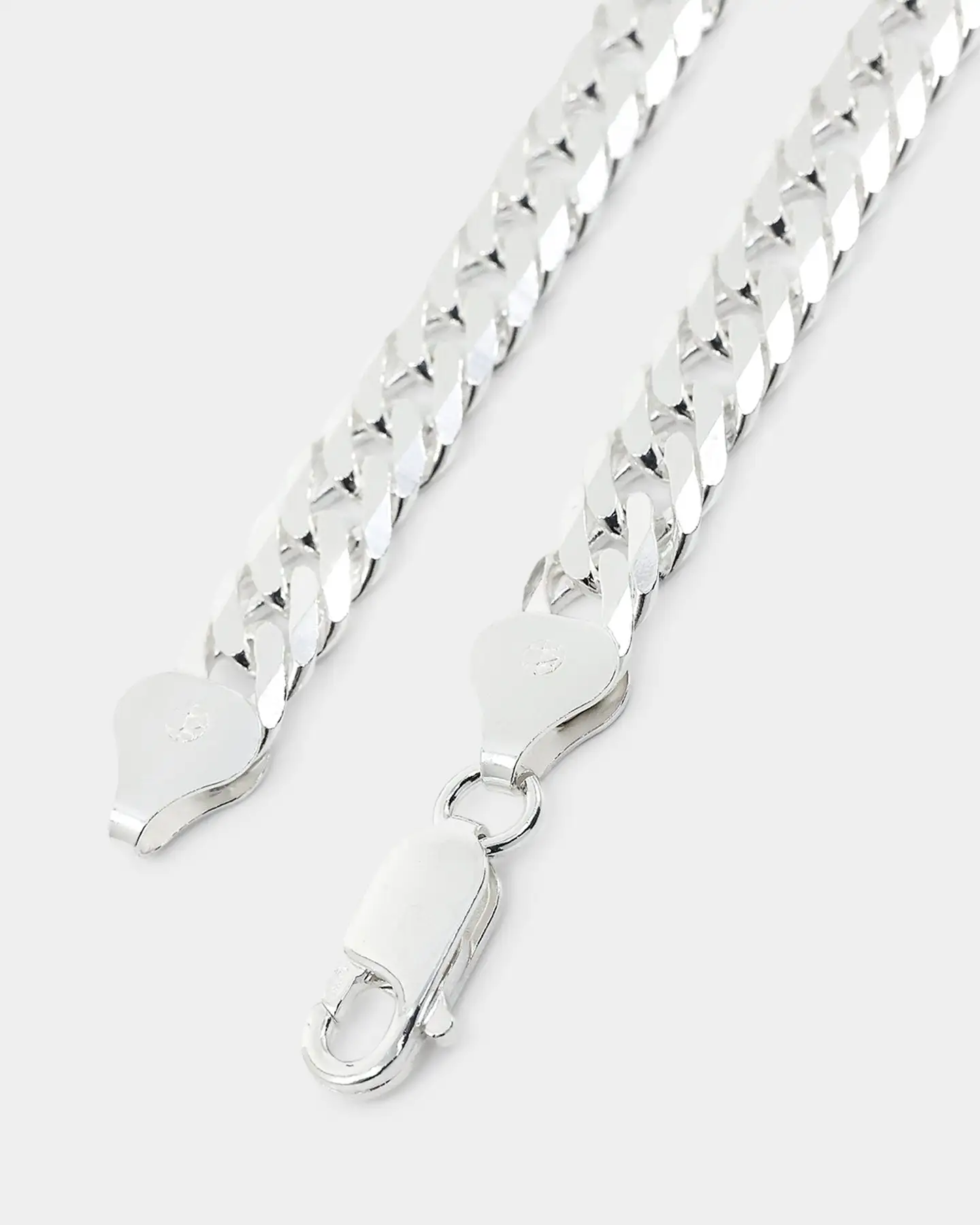 House Of Auric 6.4mm Double Curb Bracelet Sterling Silver - Image 4