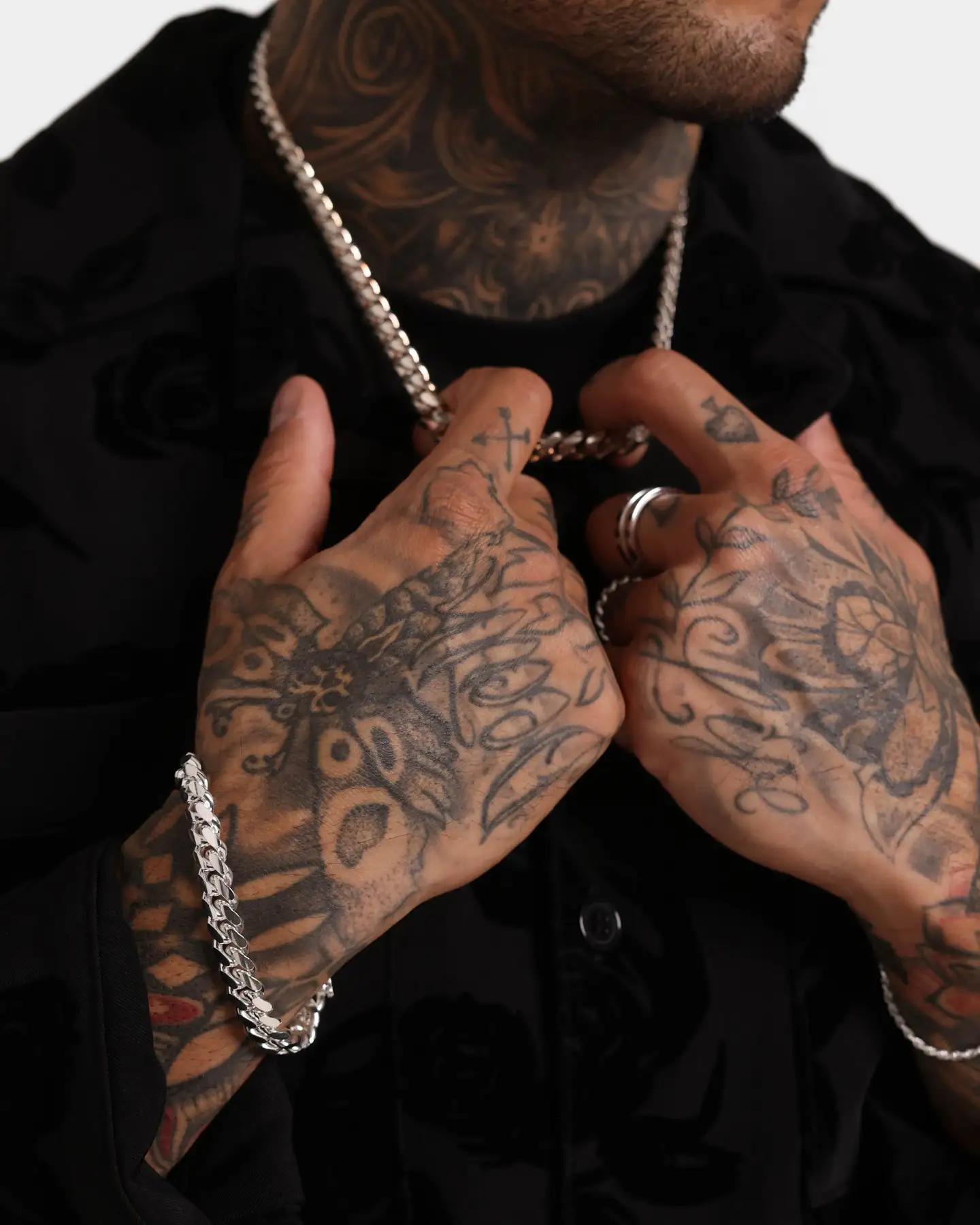 House Of Auric 10mm Cuban Link Bracelet Sterling Silver - Image 3