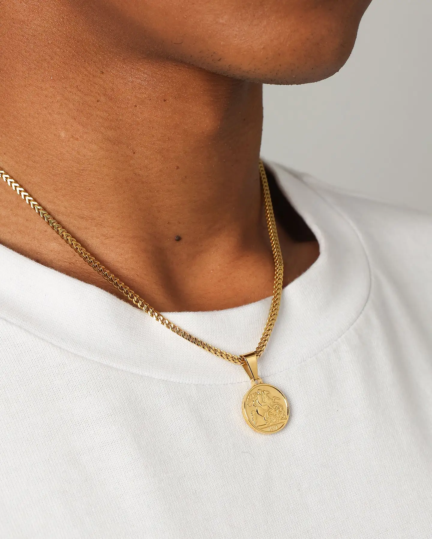 NXS English Coin Pendant Gold - Image 9