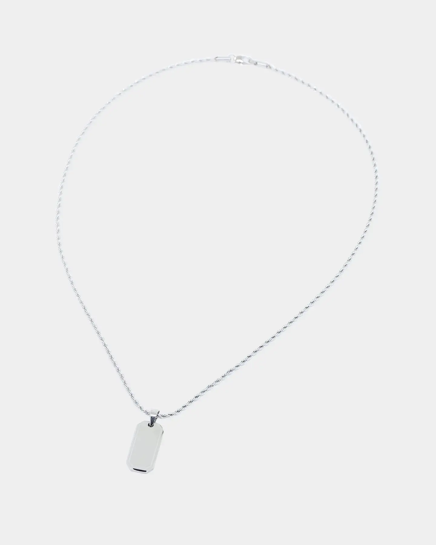 INFRA Tab Pendant Necklace Stainless Steel - Image 6