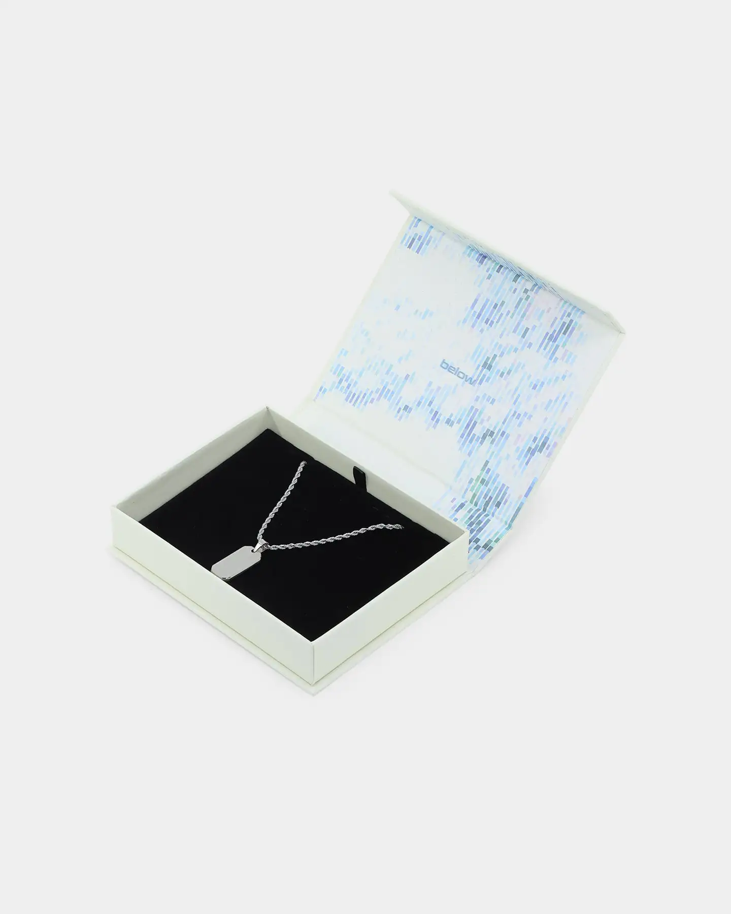INFRA Tab Pendant Necklace Stainless Steel - Image 9