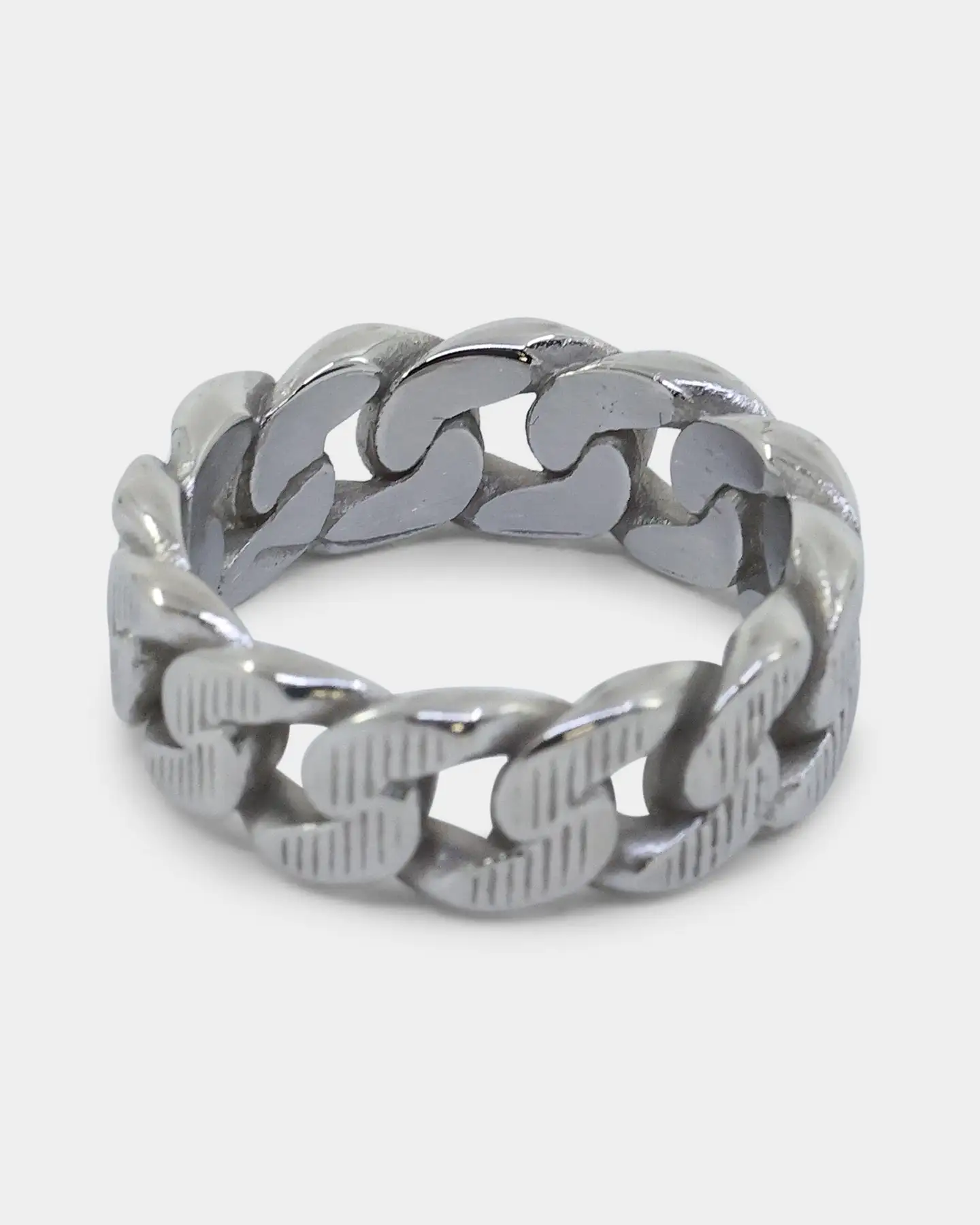 INFRA Uncle Steel Cut Cuban Ring Stainless Steel - Image 5
