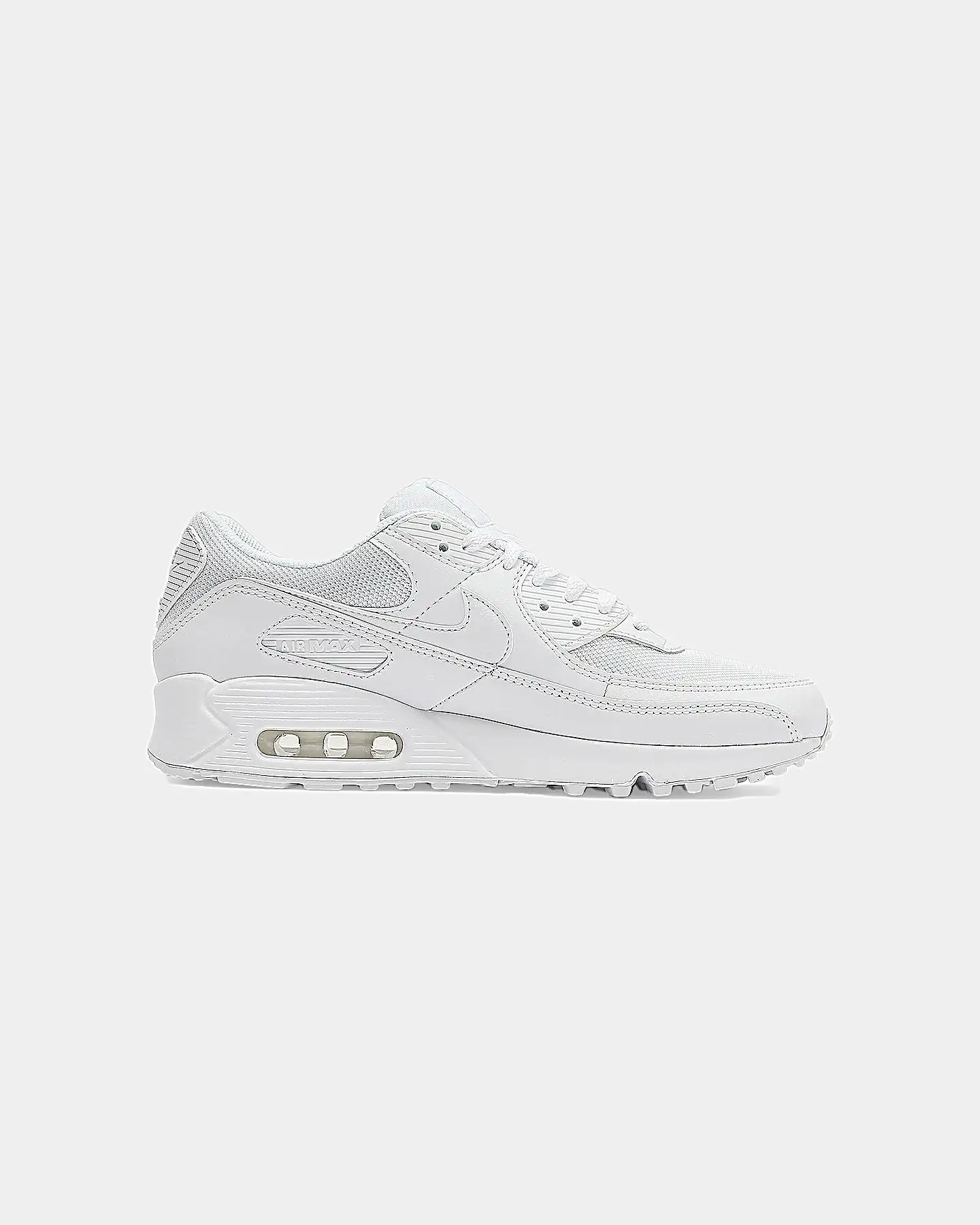 Nike Air Max 90 White/White/Grey - Image 4