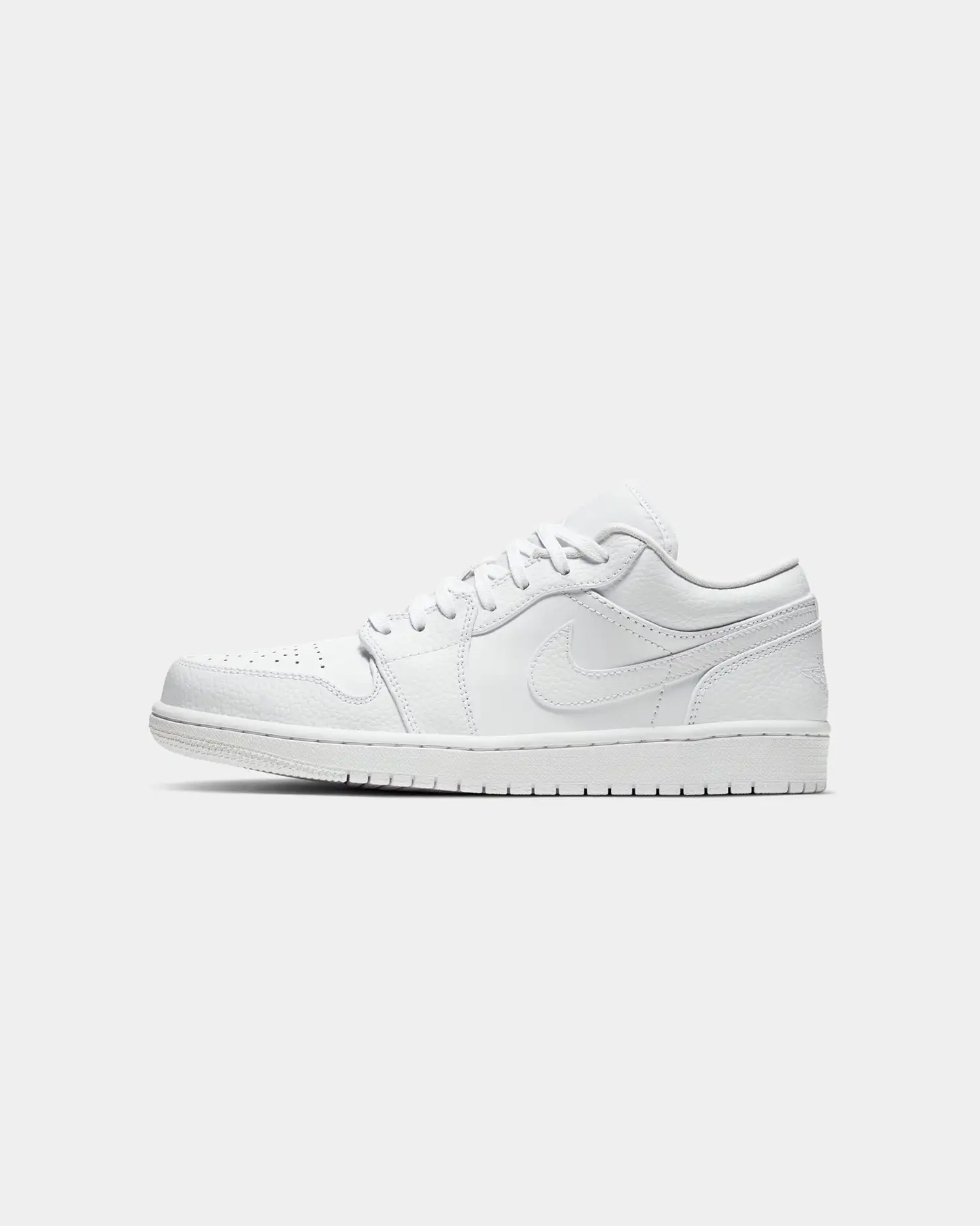 Jordan Men's Air Jordan 1 Low White/White/White - Image 2