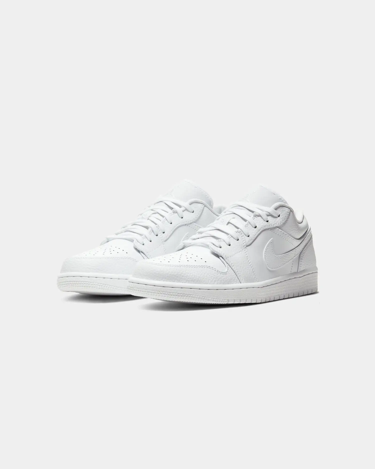 Jordan Men's Air Jordan 1 Low White/White/White - Image 3