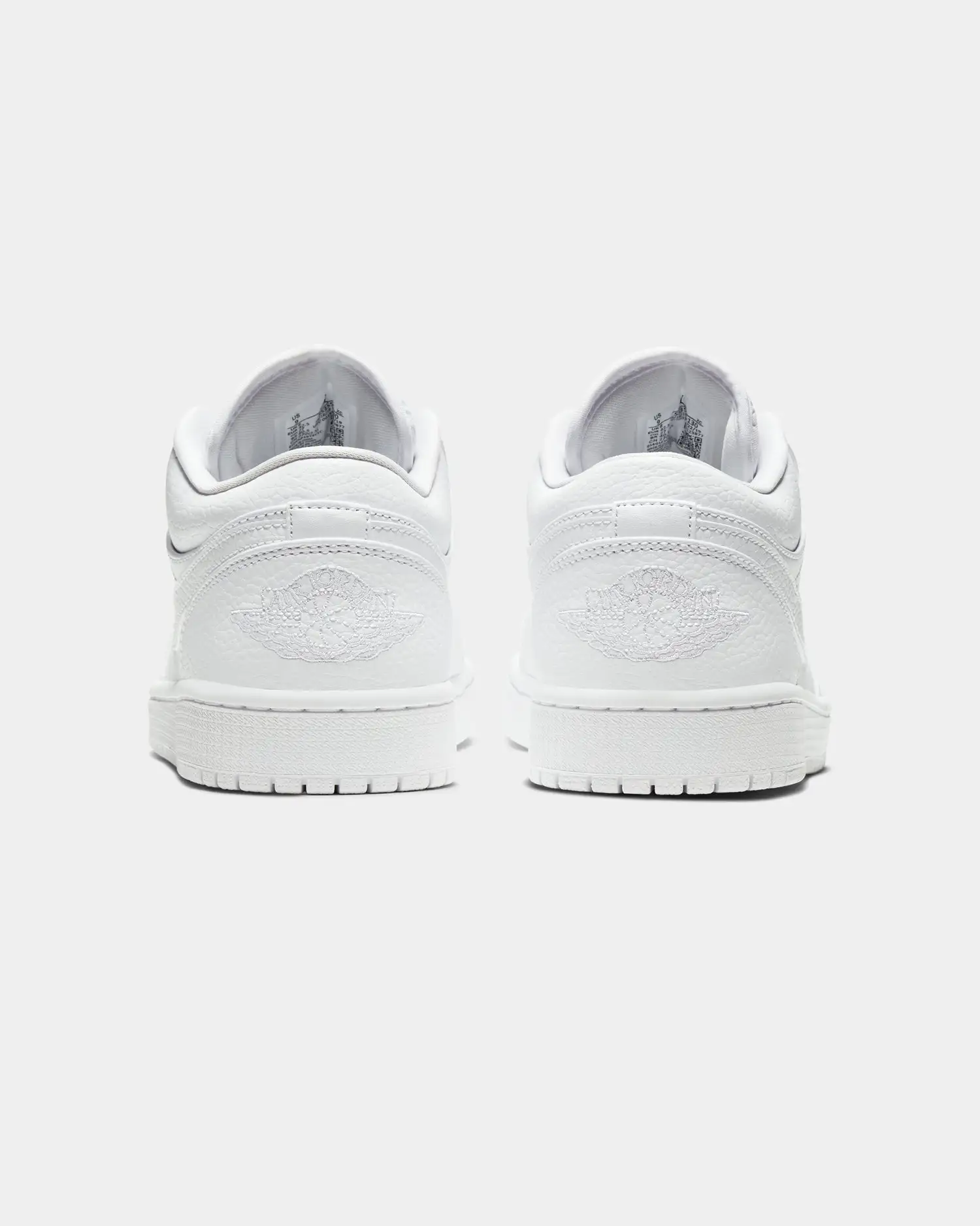 Jordan Men's Air Jordan 1 Low White/White/White - Image 4