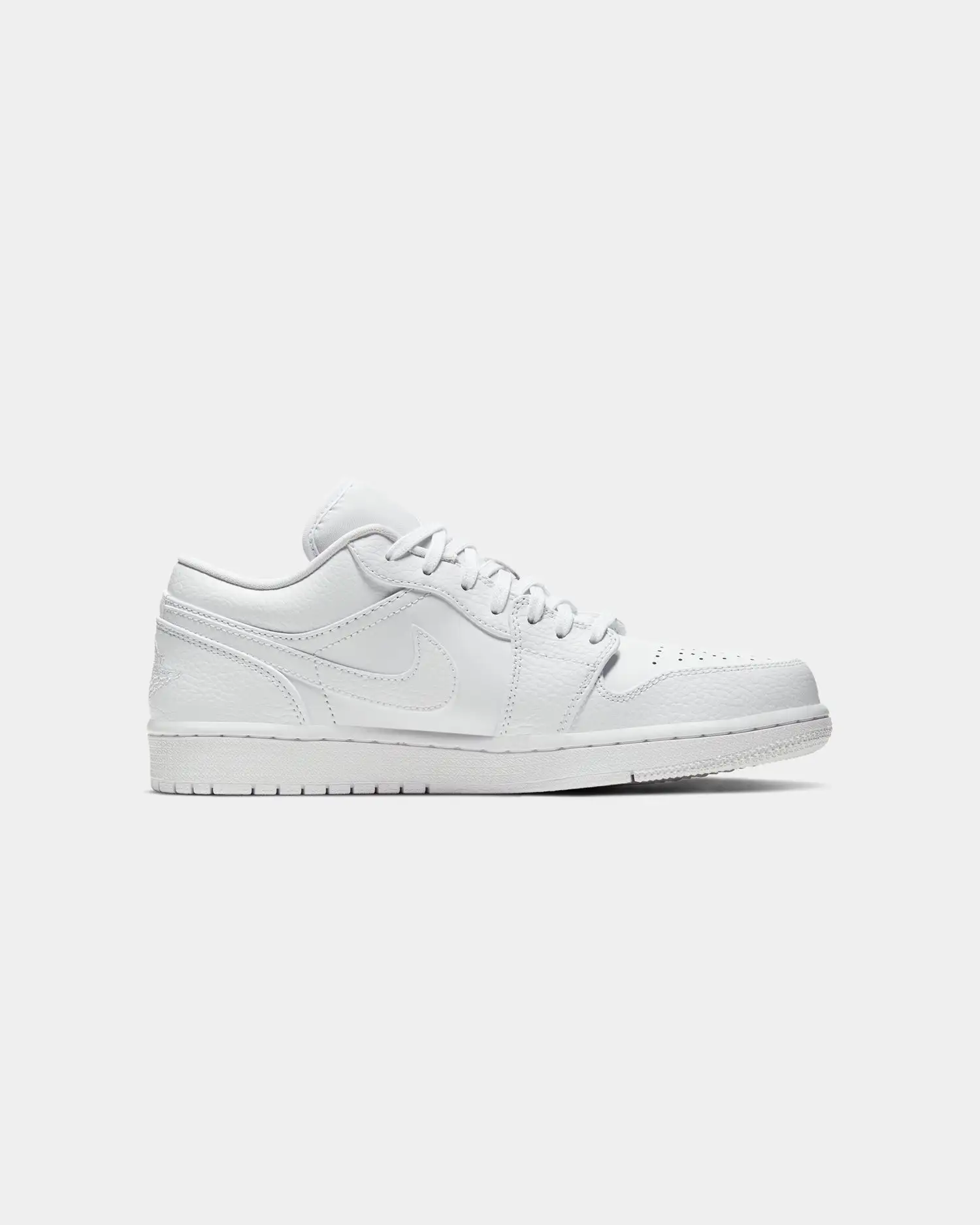Jordan Men's Air Jordan 1 Low White/White/White - Image 5