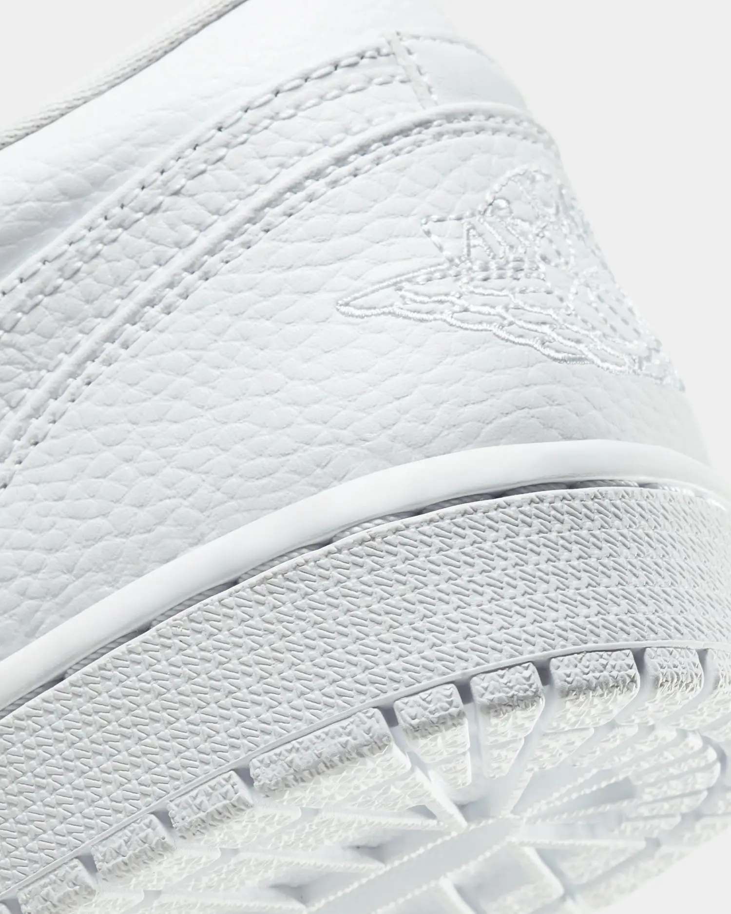 Jordan Men's Air Jordan 1 Low White/White/White - Image 9