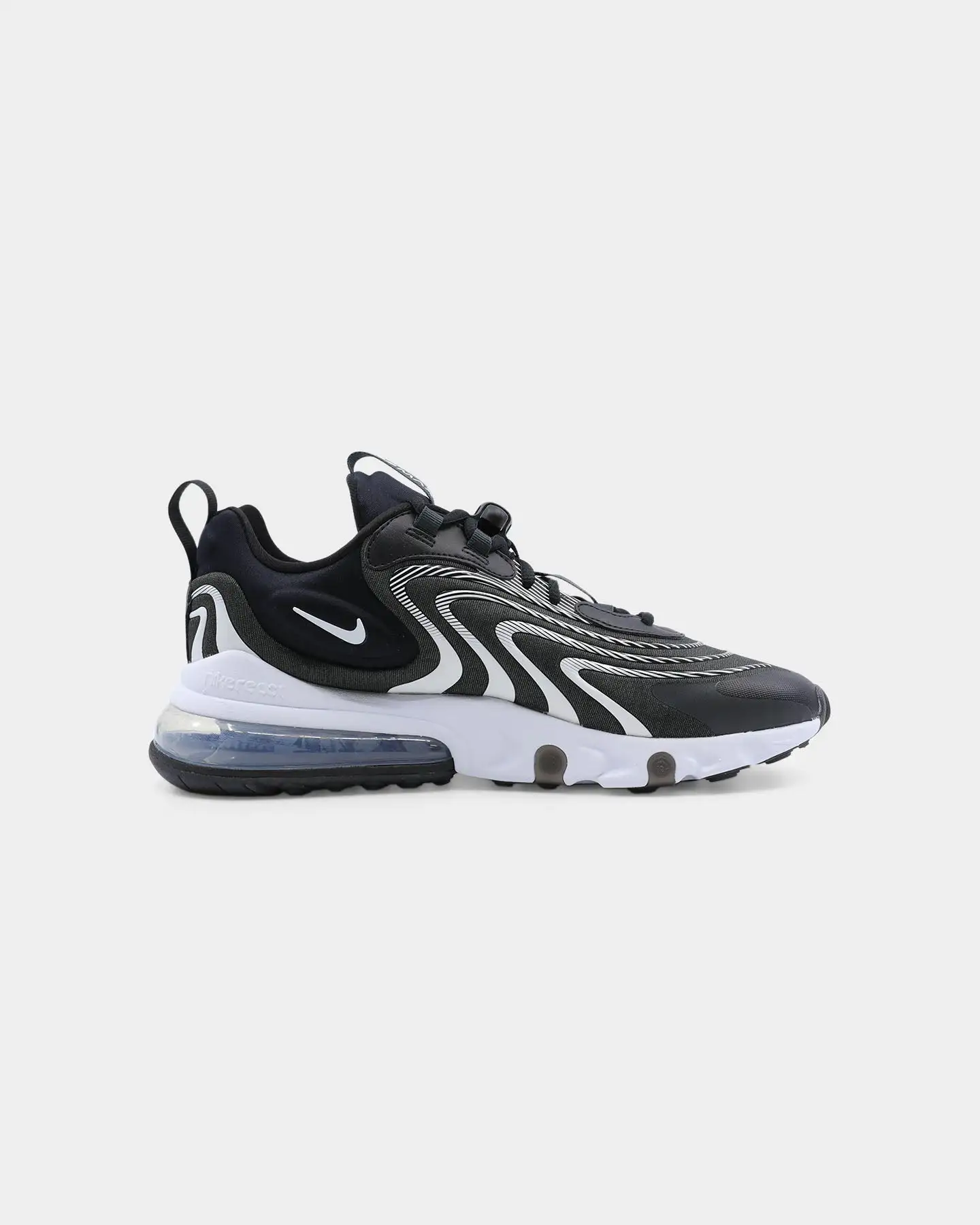 Nike Men's Air Max 270 React ENG Black/White/Grey - Image 4