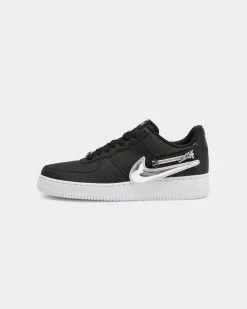 Nike Men's Air Force 1 '07 Premium 'Zip Swoosh' Black/White/Laser Crimson