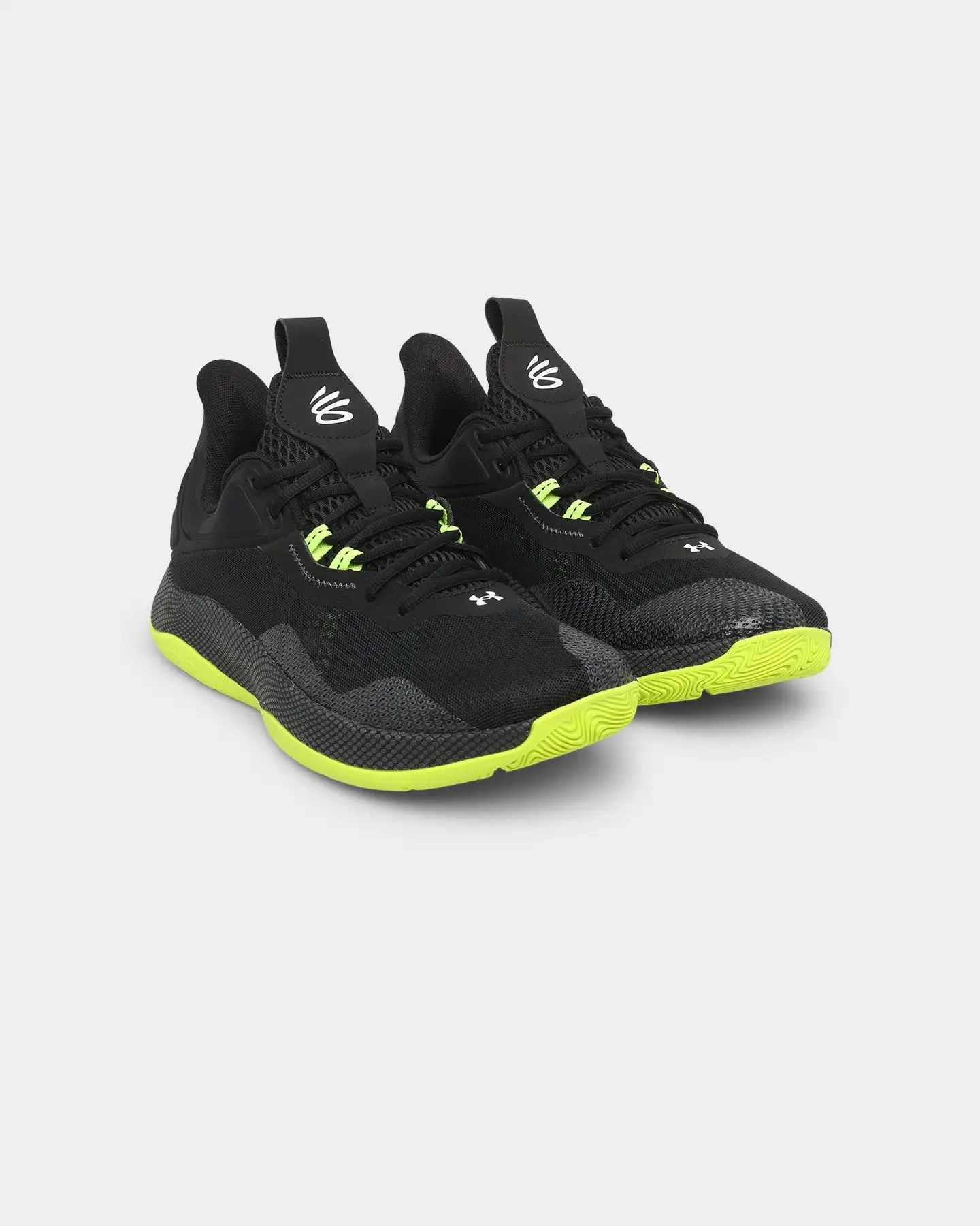 Under Armour Curry HOVR Splash 2 Basketball Shoes Black/Pitch Green - Image 2