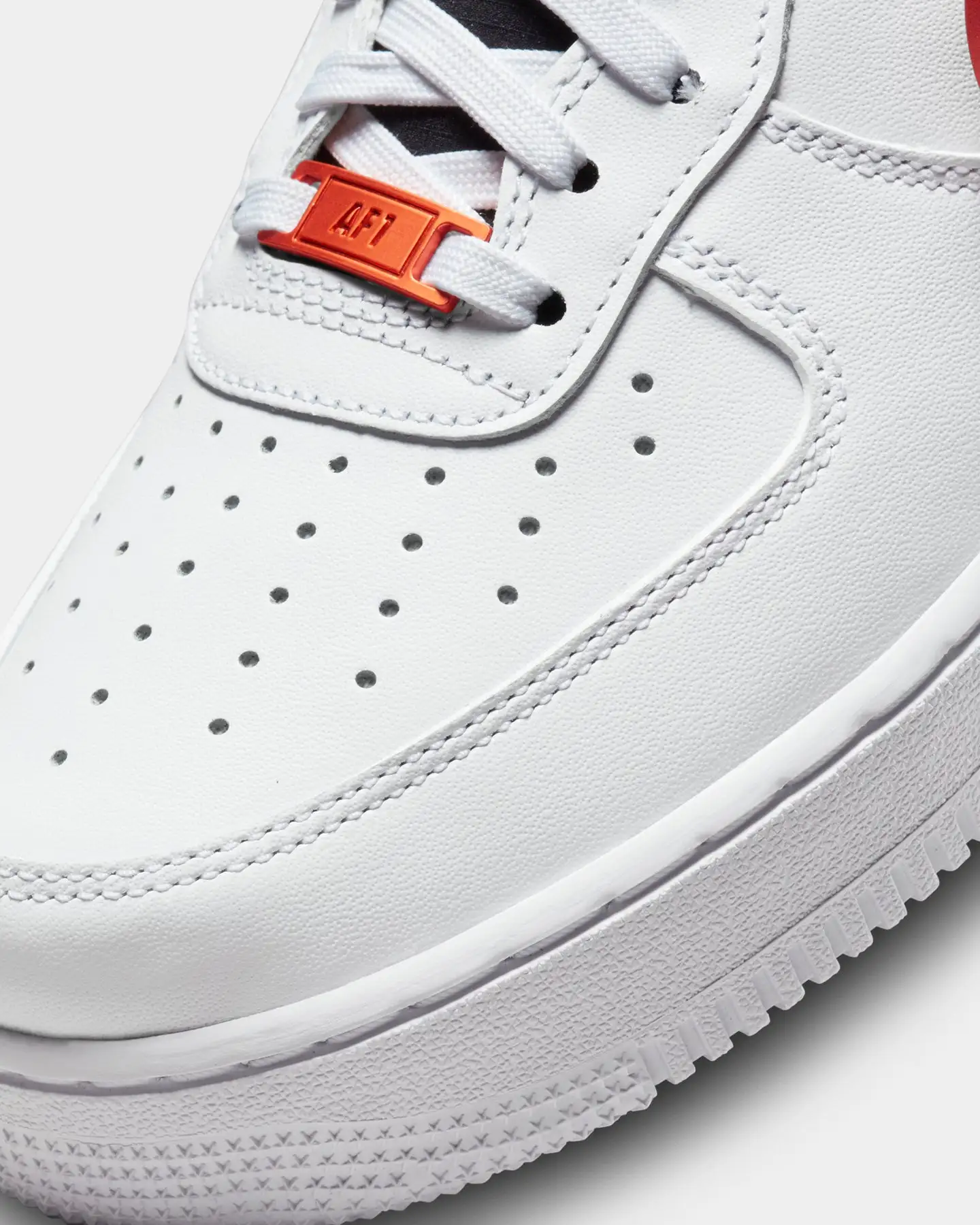 Nike Air Force 1 '07 PRM White/Black/Pomegranate/Habanero Red - Image 6