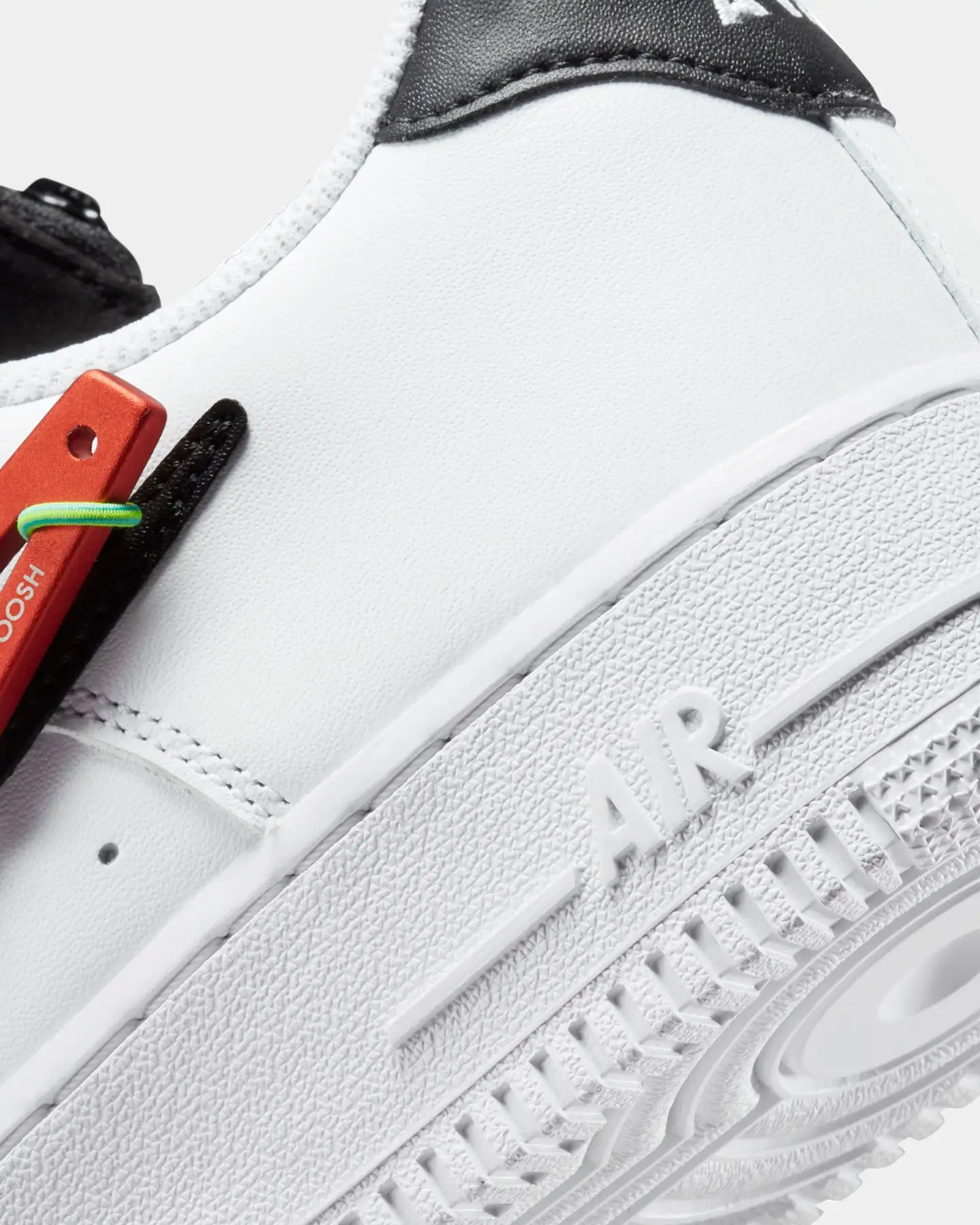 Nike Air Force 1 '07 PRM White/Black/Pomegranate/Habanero Red - Image 8