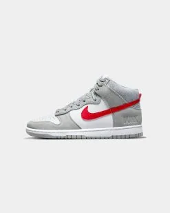 Nike Dunk High Retro SE "Athletic Club" Light Smoke Grey/Gym Red/White