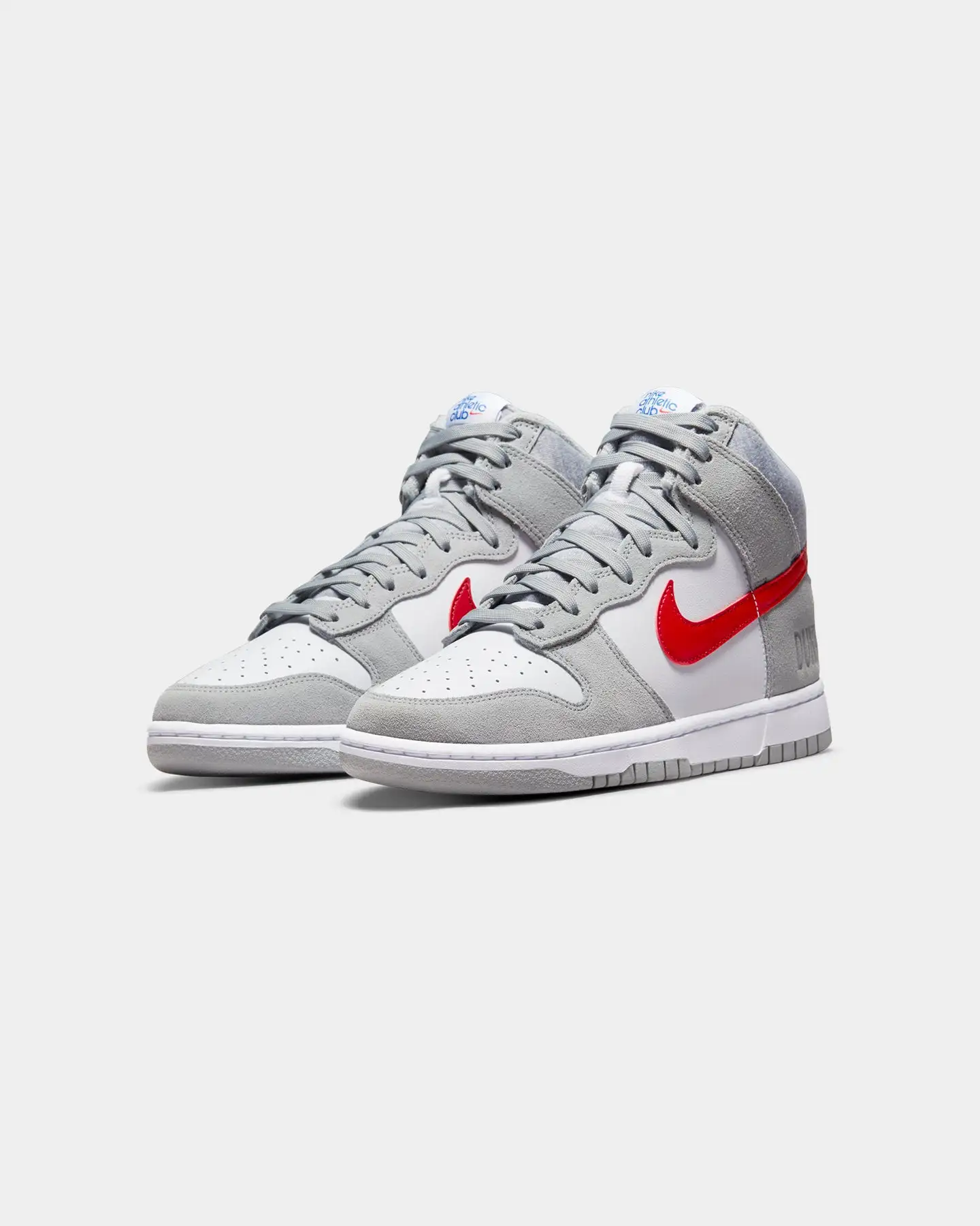 Nike Dunk High Retro SE "Athletic Club" Light Smoke Grey/Gym Red/White - Image 2