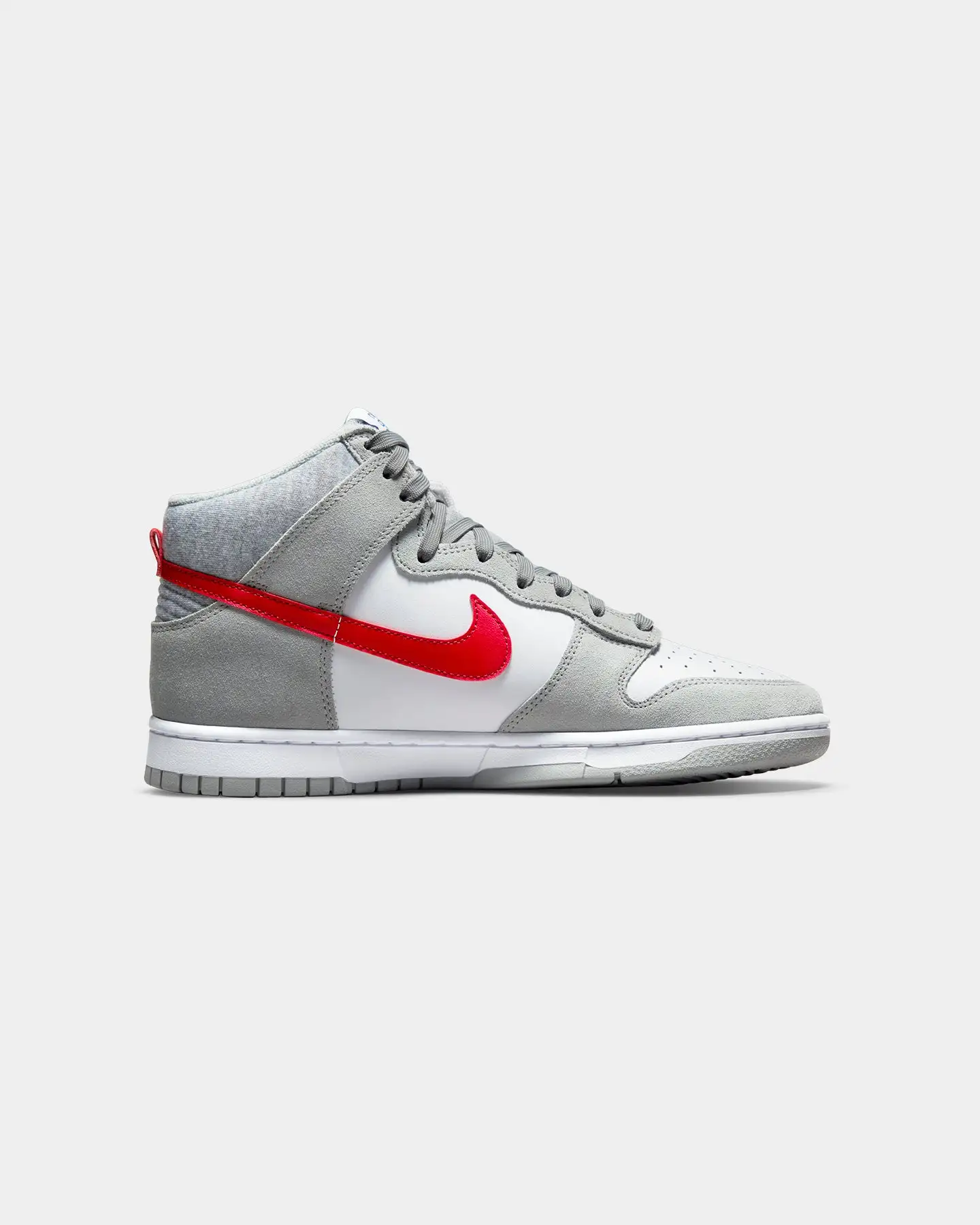 Nike Dunk High Retro SE "Athletic Club" Light Smoke Grey/Gym Red/White - Image 4
