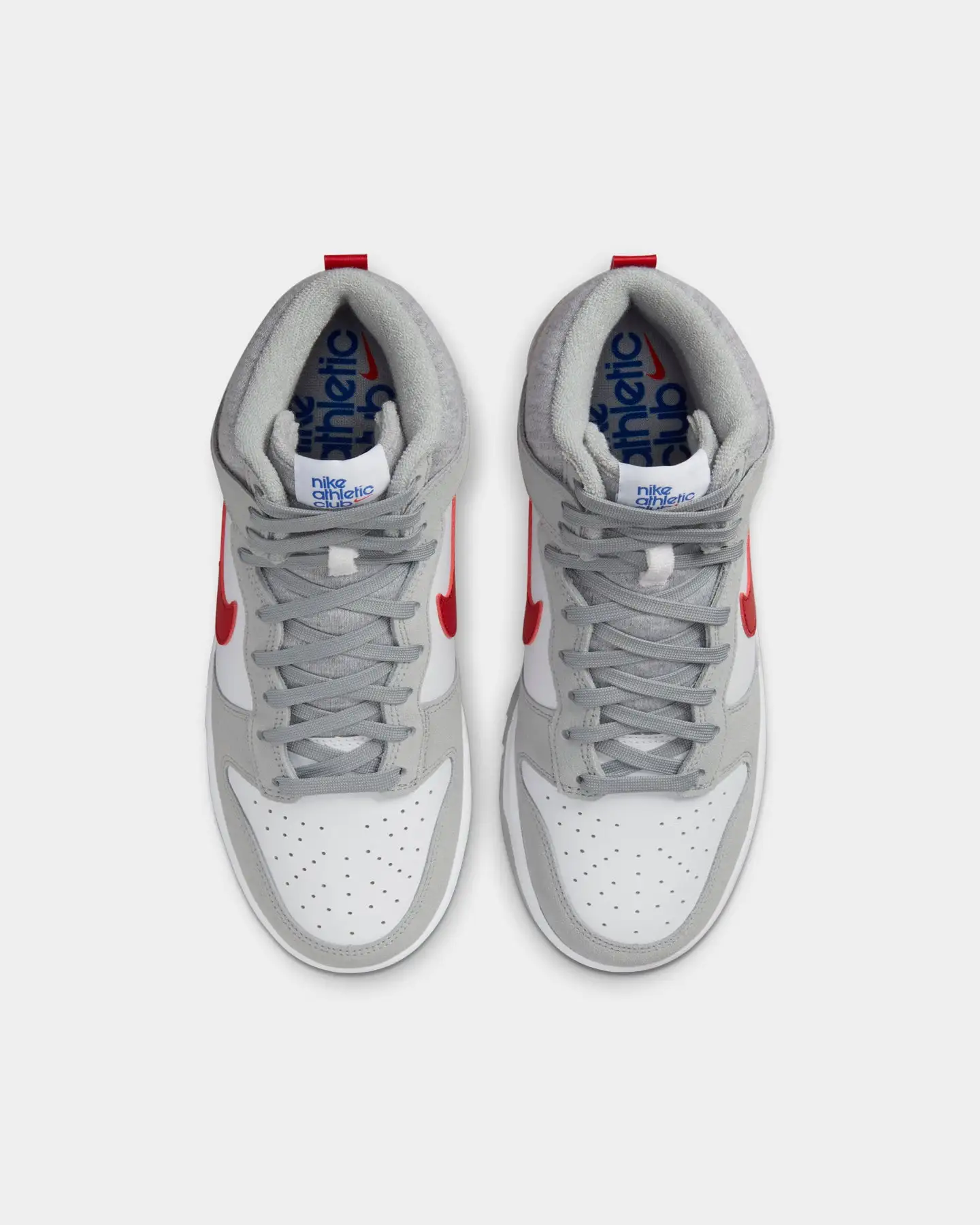 Nike Dunk High Retro SE "Athletic Club" Light Smoke Grey/Gym Red/White - Image 7