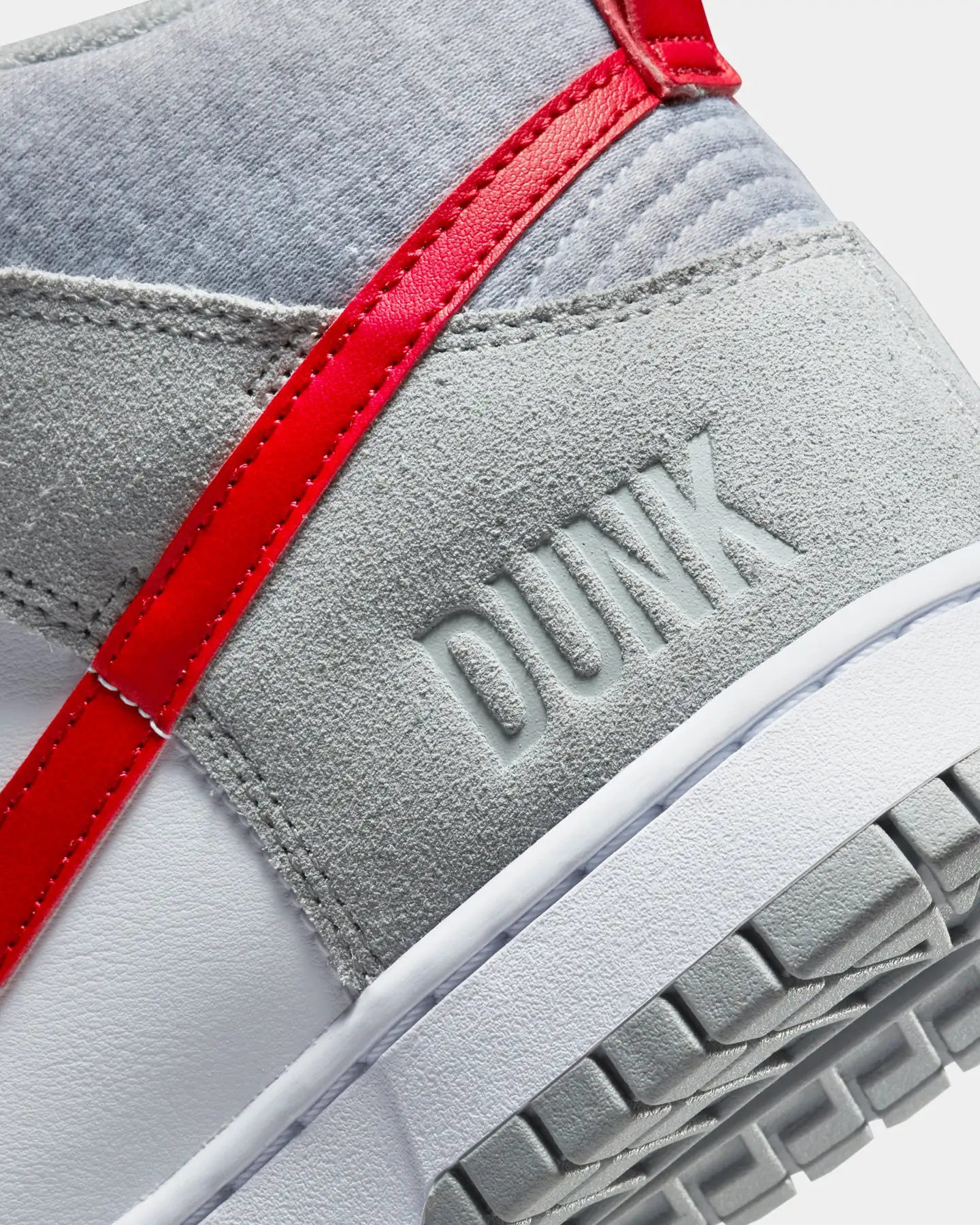 Nike Dunk High Retro SE "Athletic Club" Light Smoke Grey/Gym Red/White - Image 8