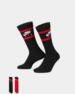Nike Everyday Essentials Crew Socks Black/Red