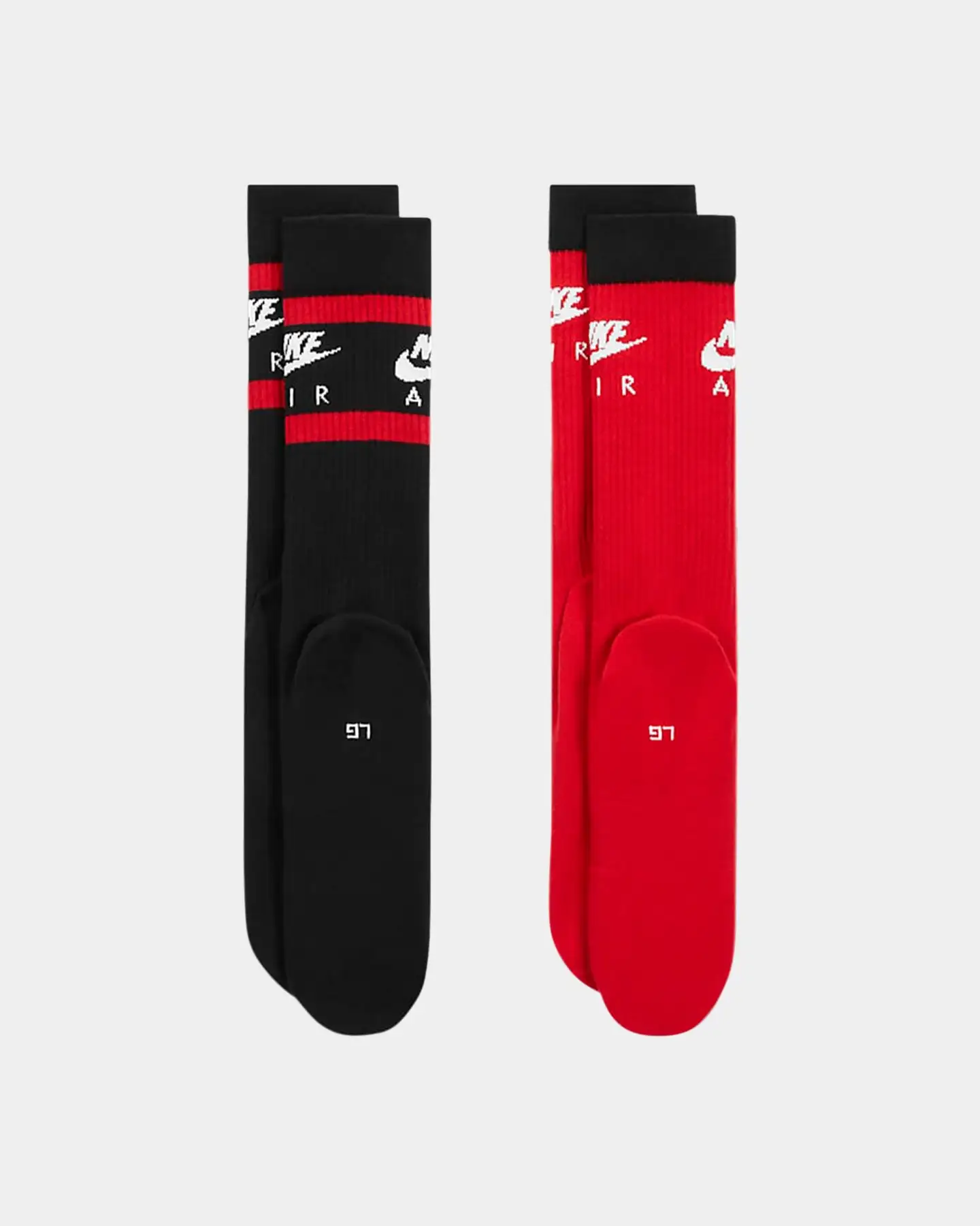 Nike Everyday Essentials Crew Socks Black/Red - Image 2