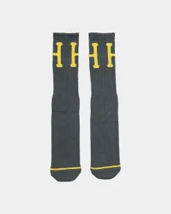 HUF Classic H Crew Socks Gunmetal