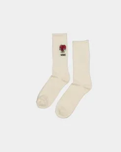 Vans Valentines Crew Socks Antique White