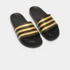 Adidas Adilette Aqua Slides Core Black/Gold Metallic