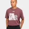 Off-White Climb Print Short Sleeve T-Shirt Maroon