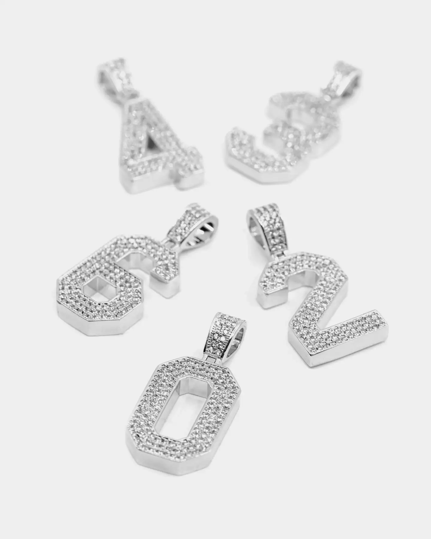 Saint Morta Men's Iced College Pendant Iced White Gold - Image 2