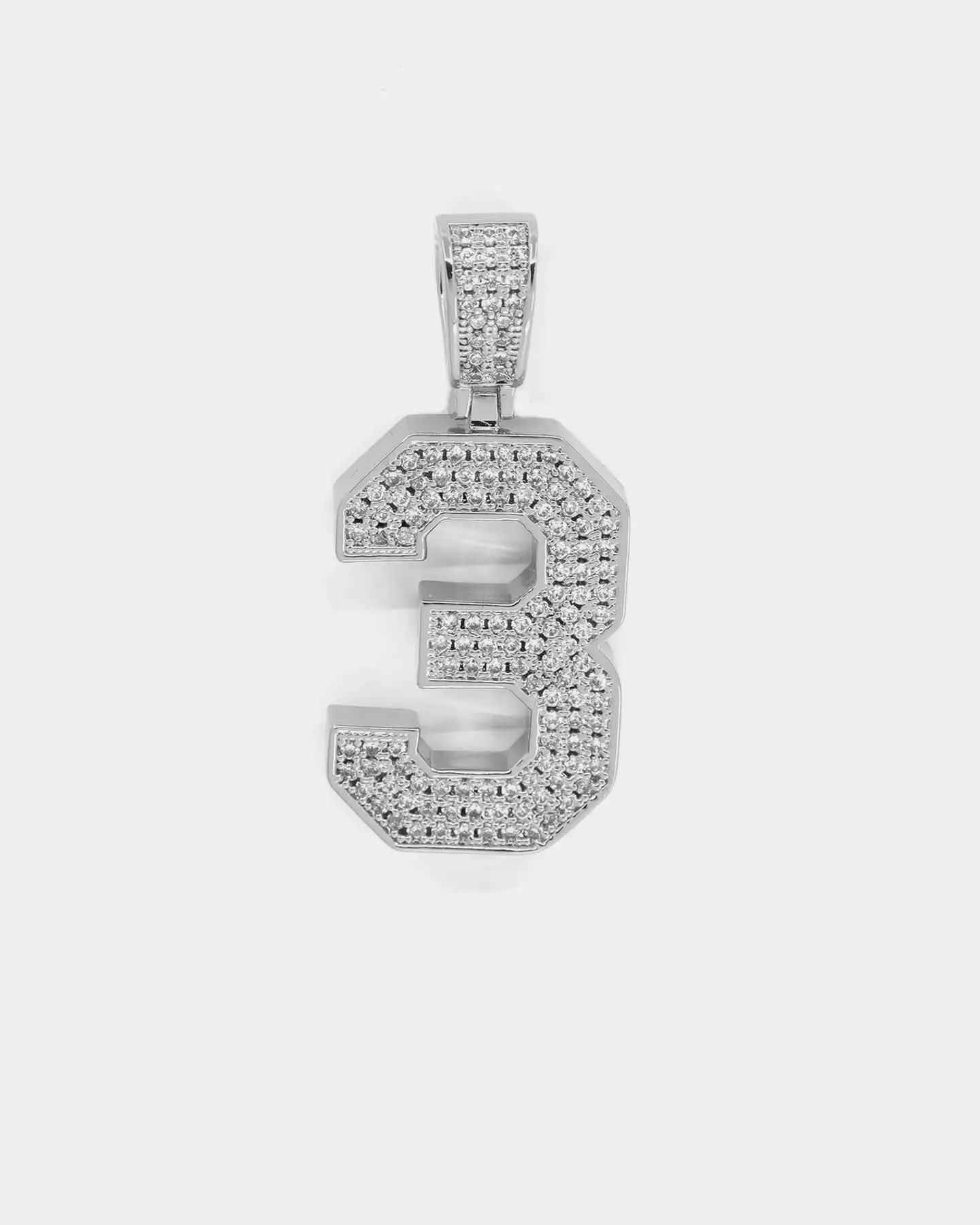 Saint Morta Men's Iced College Pendant Iced White Gold - Image 8