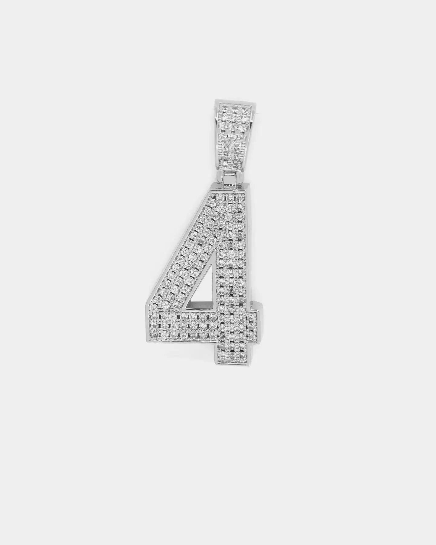 Saint Morta Men's Iced College Pendant Iced White Gold - Image 9