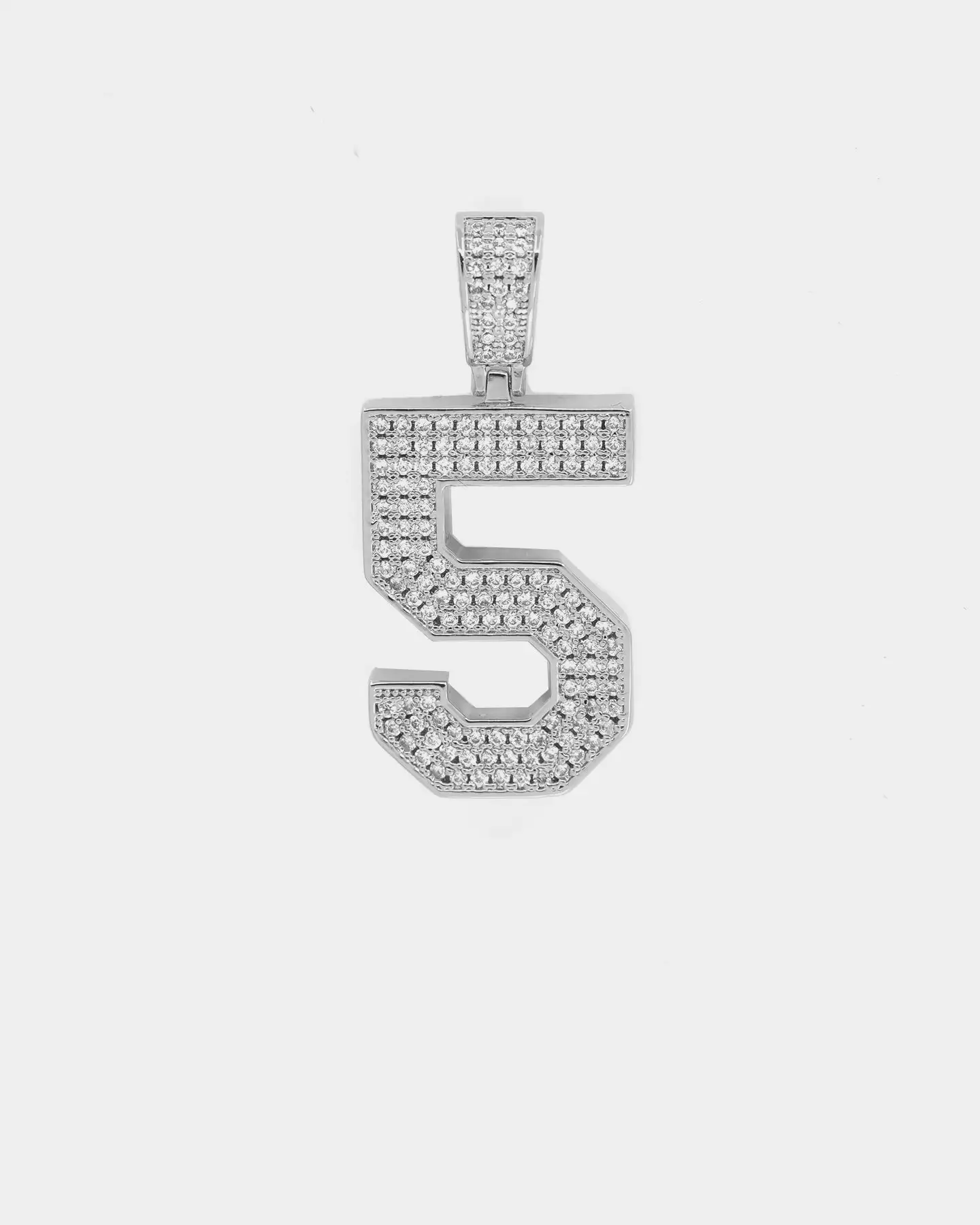 Saint Morta Men's Iced College Pendant Iced White Gold - Image 10