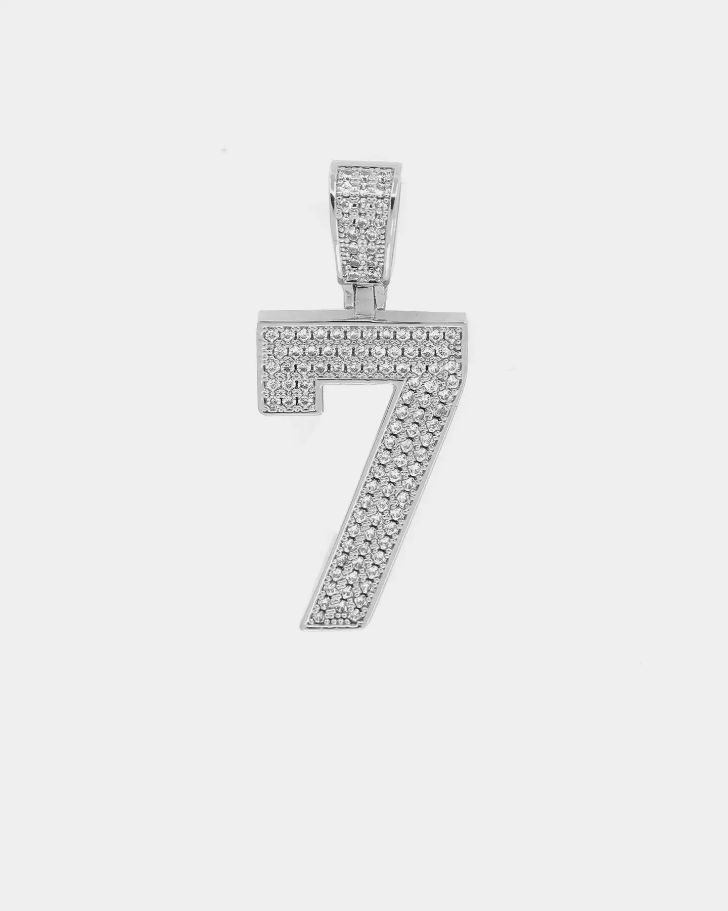 Saint Morta Men's Iced College Pendant Iced White Gold - Image 12