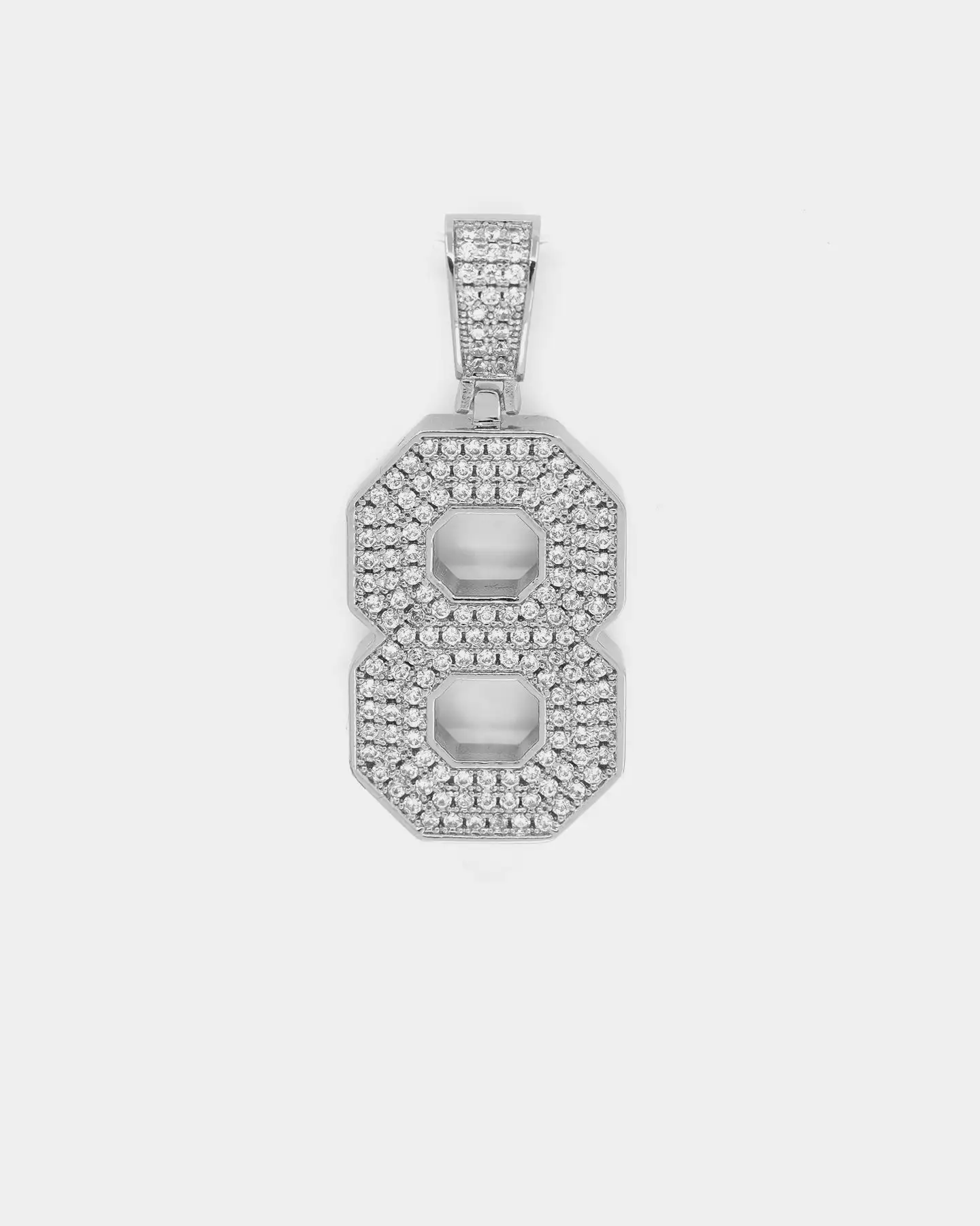 Saint Morta Men's Iced College Pendant Iced White Gold - Image 13
