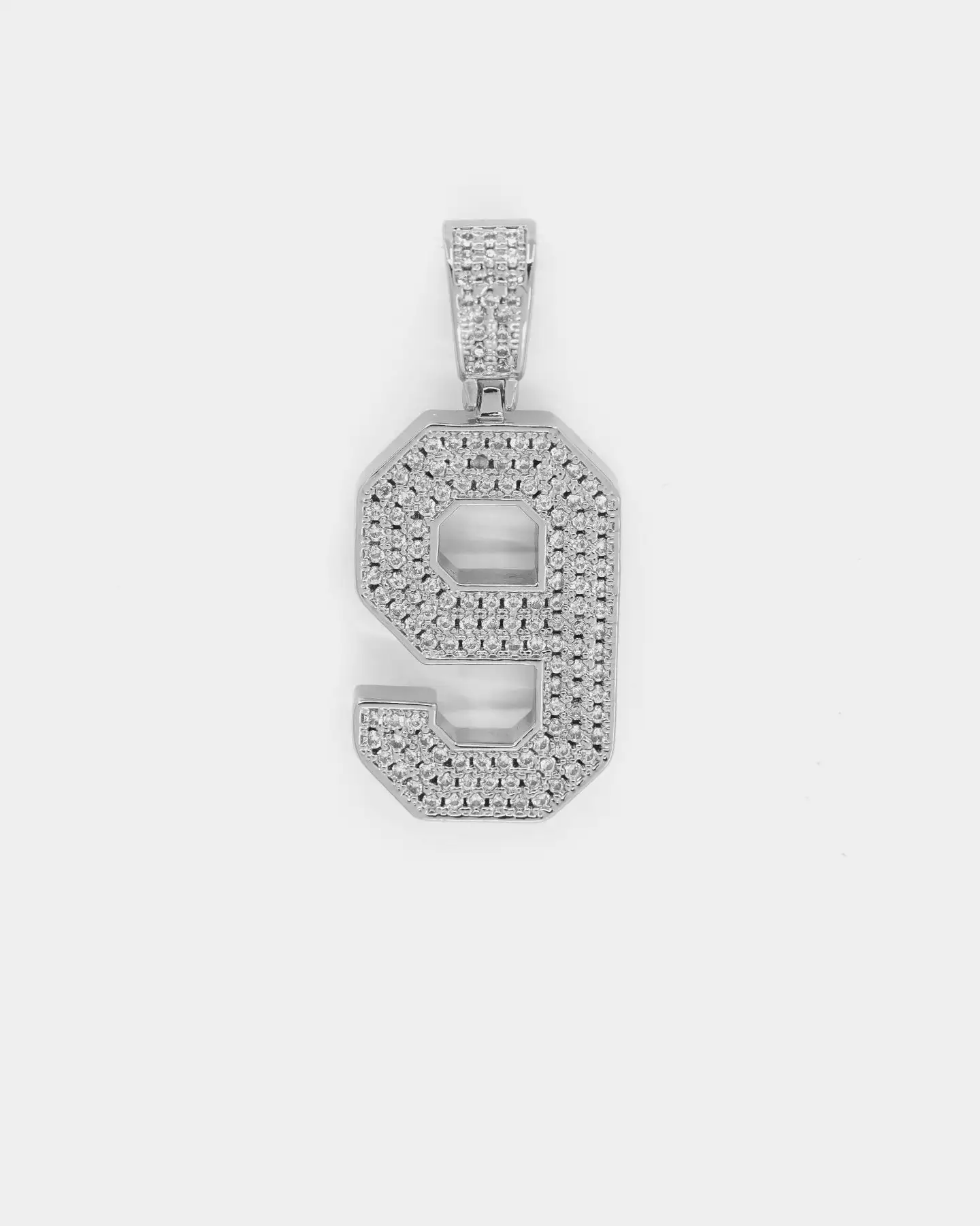 Saint Morta Men's Iced College Pendant Iced White Gold - Image 14