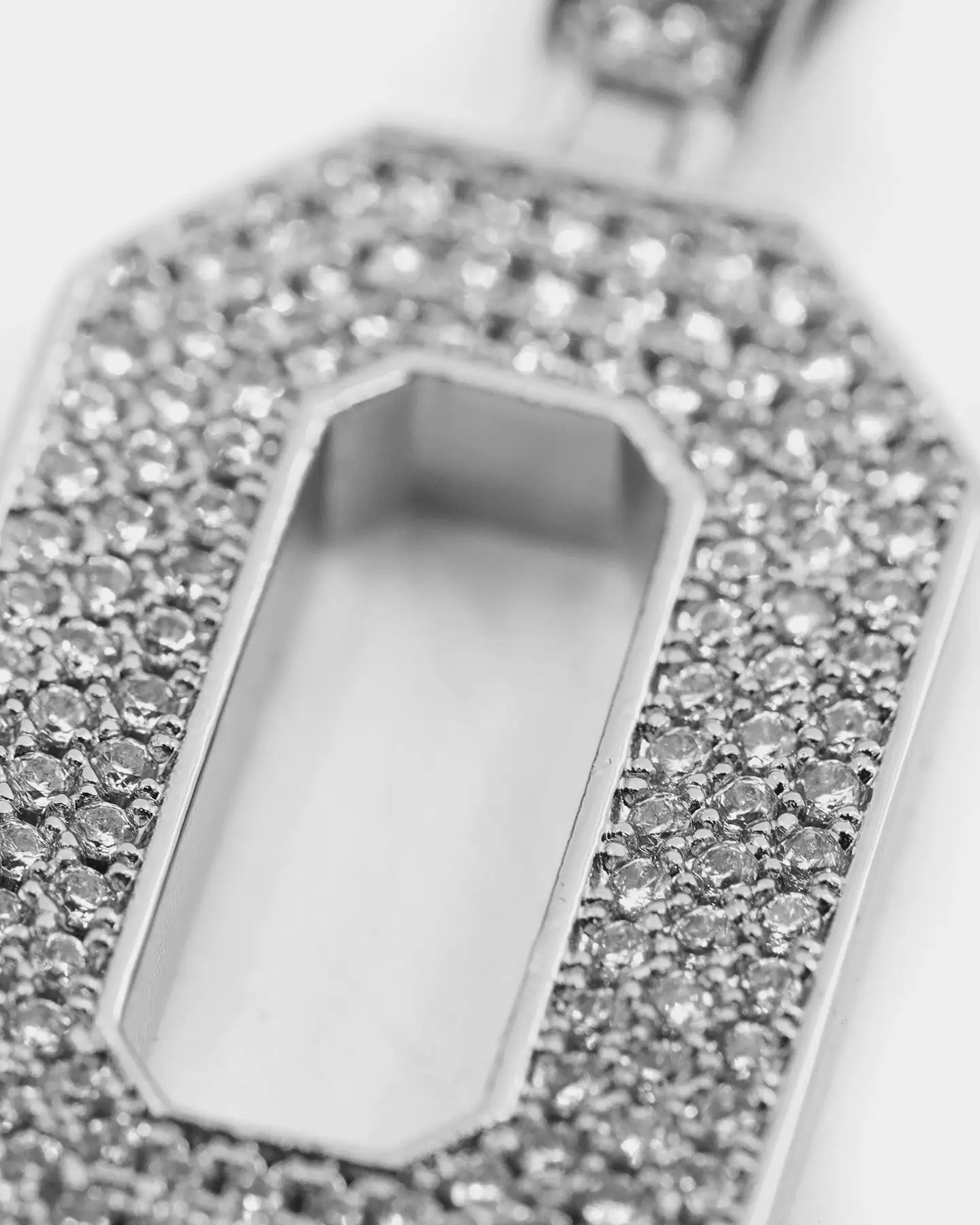 Saint Morta Men's Iced College Pendant Iced White Gold - Image 15