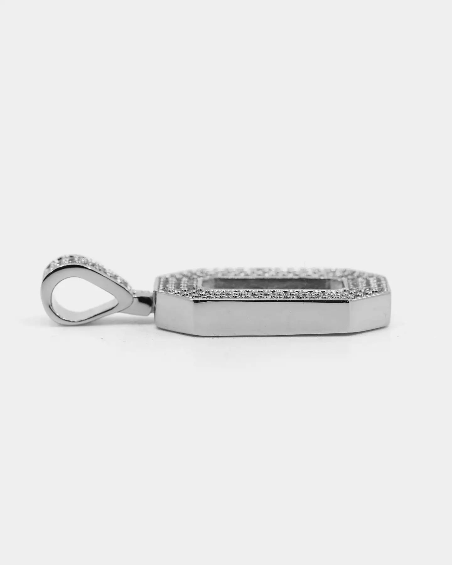 Saint Morta Men's Iced College Pendant Iced White Gold - Image 16