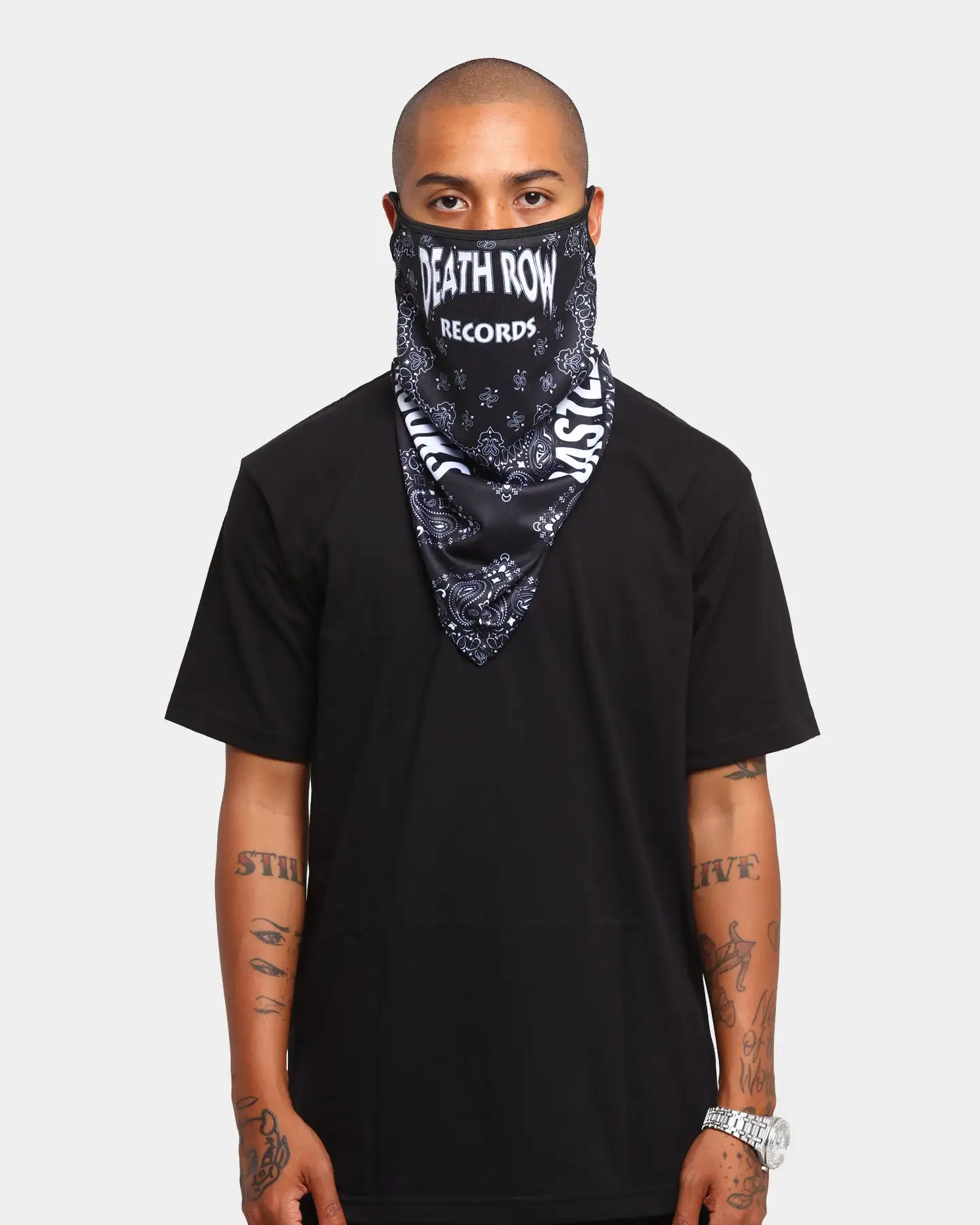 Crooks And Castles Crooks & Castles Crooks & Castles X Death Row Paisley Bandana Mask Black/Paisley - Image 8