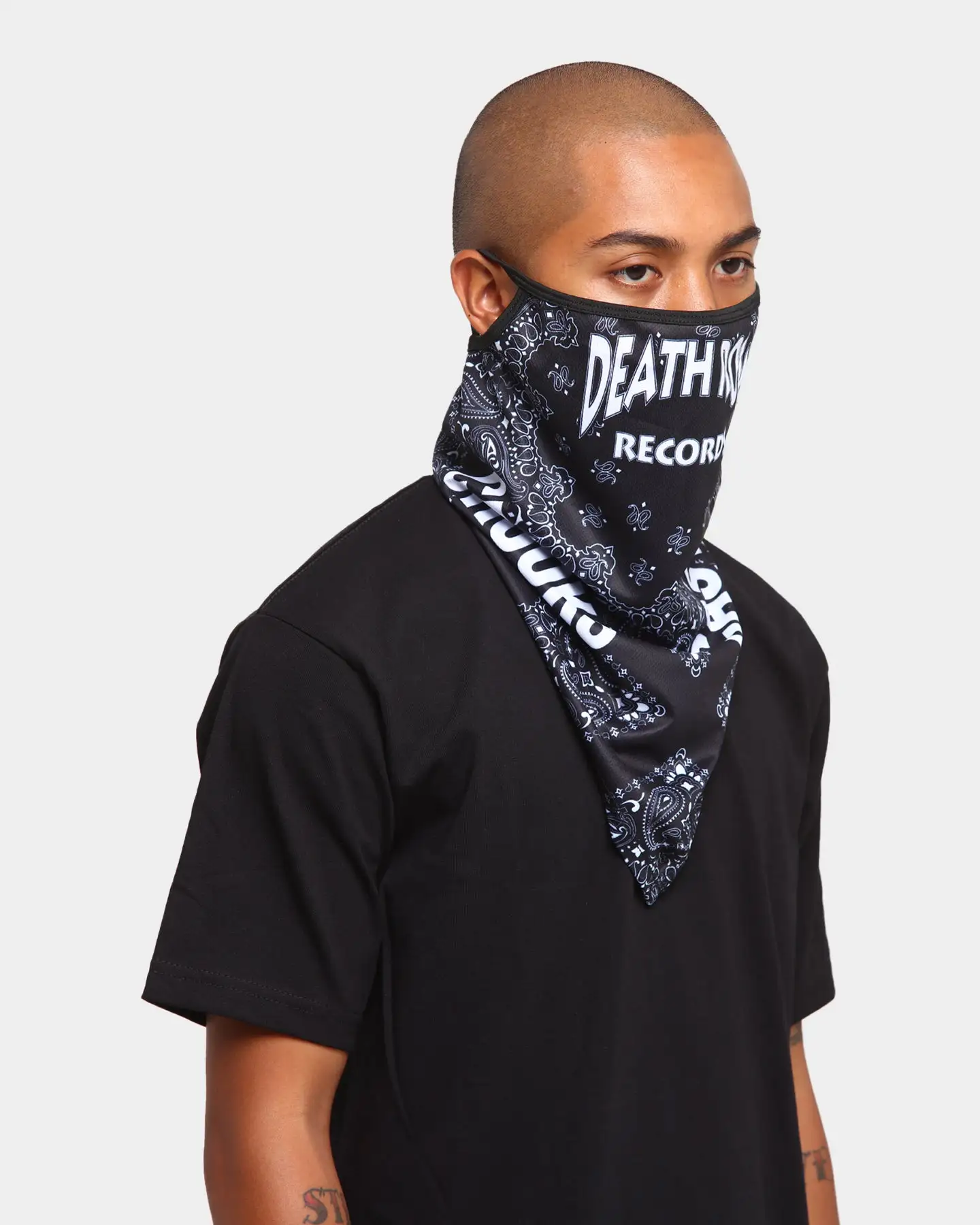 Crooks And Castles Crooks & Castles Crooks & Castles X Death Row Paisley Bandana Mask Black/Paisley - Image 9