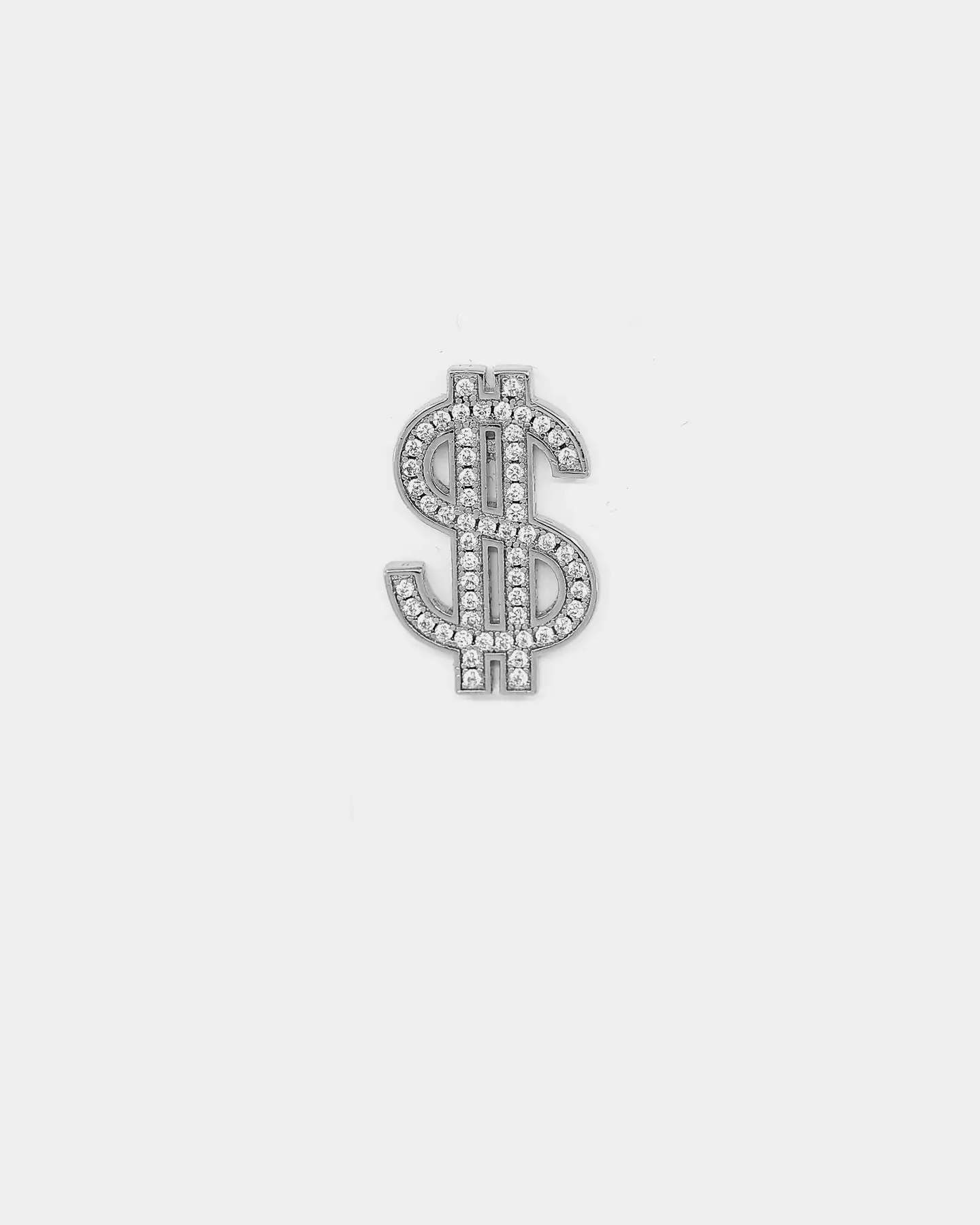 Saint Morta Dollar$ Earring Iced White Gold - Image 2