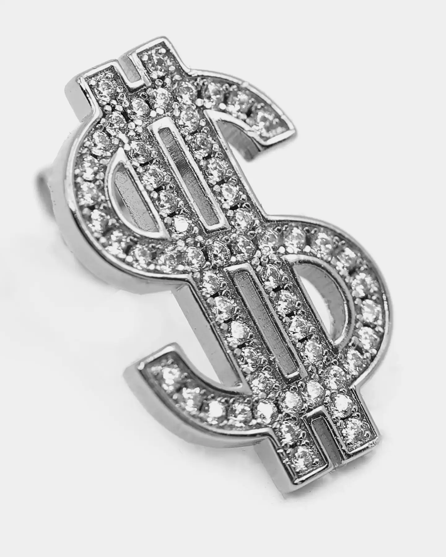 Saint Morta Dollar$ Earring Iced White Gold - Image 4
