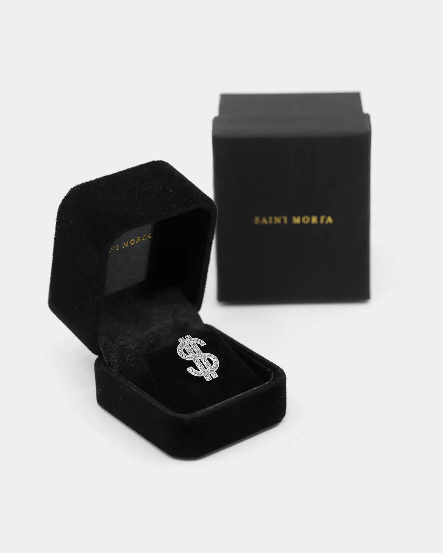 Saint Morta Dollar$ Earring Iced White Gold - Image 8