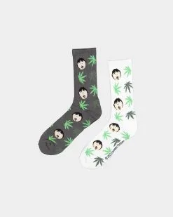 Goat Crew X South Park Randy Farm Socks 2 Pack White/Charcoal