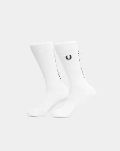Fred Perry Branded Socks Snow White