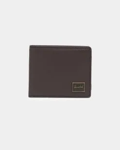 Herschel Bag Co Hank Leather RFID Wallet Brown