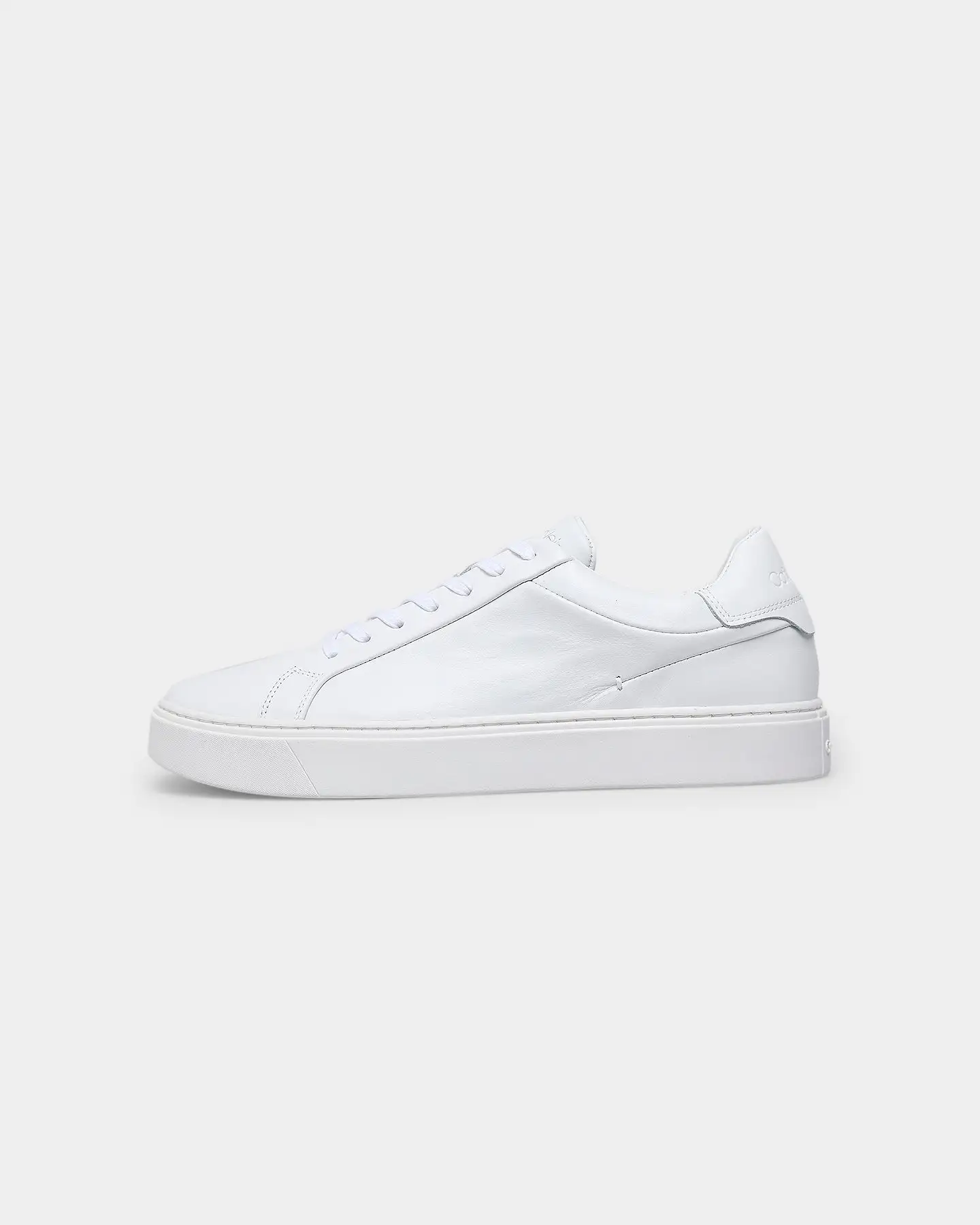 Calvin Klein Lace Up Leather Low Top Triple White