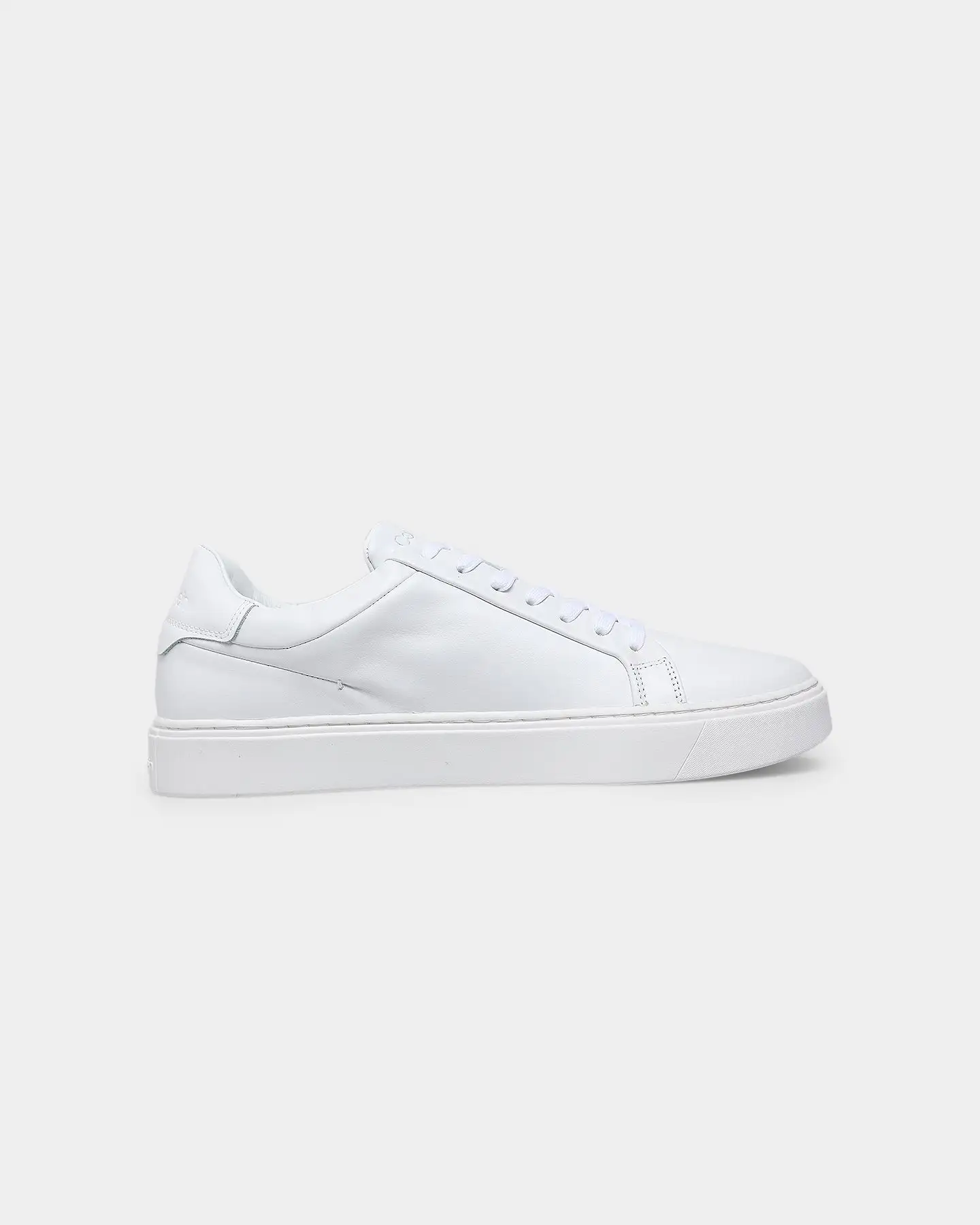 Calvin Klein Lace Up Leather Low Top Triple White - Image 4